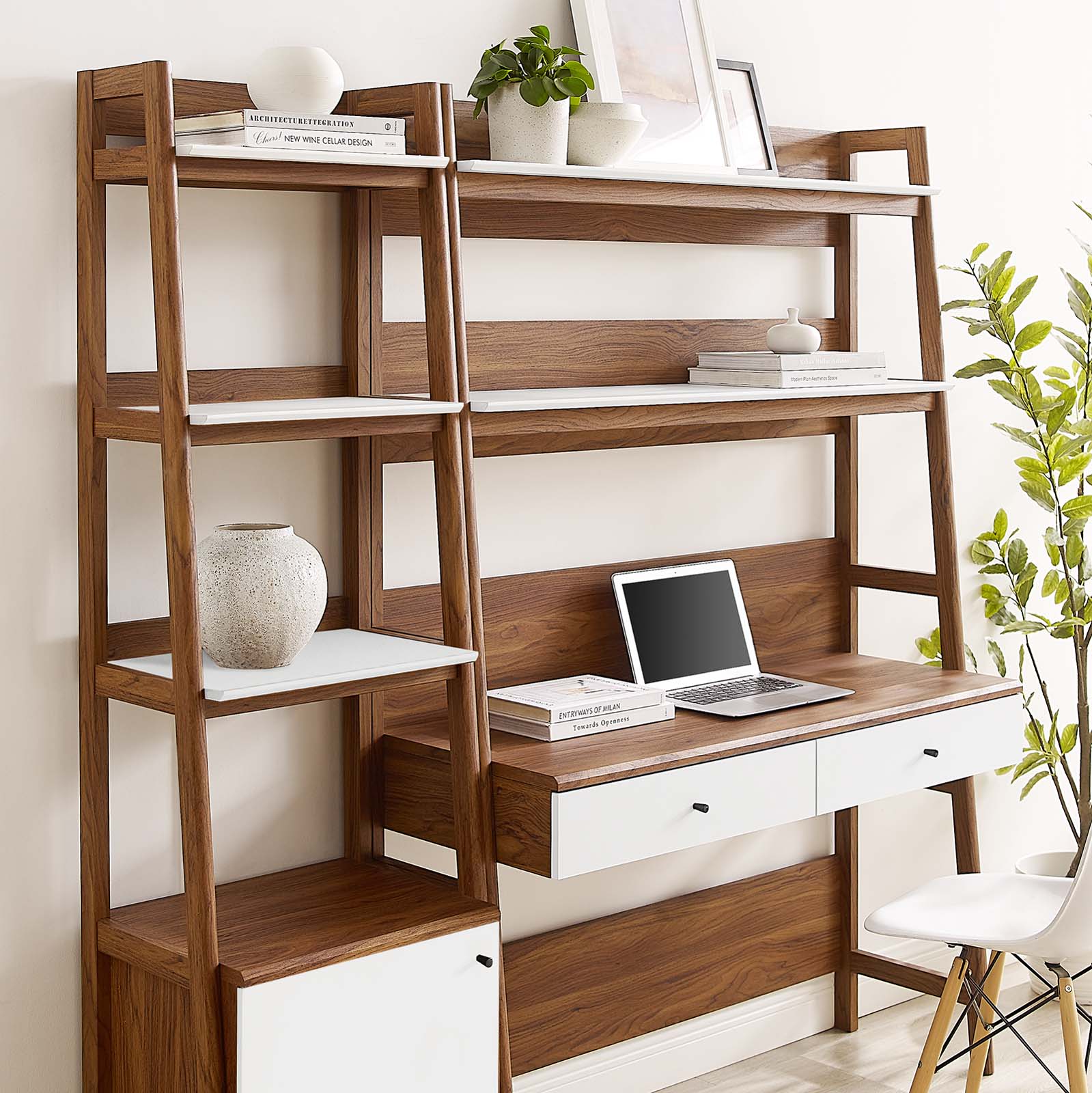 Bixby 2-Piece Wood Office Desk and Bookshelf By Modway - EEI-6111 - Image 13