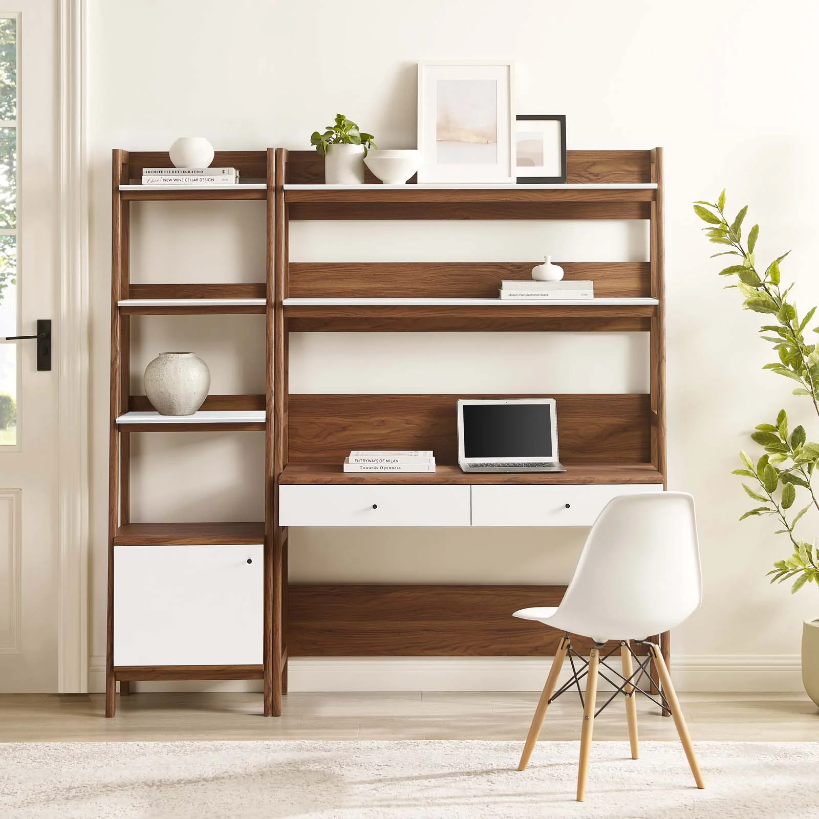 Bixby 2-Piece Wood Office Desk and Bookshelf By Modway - EEI-6111 - Image 14