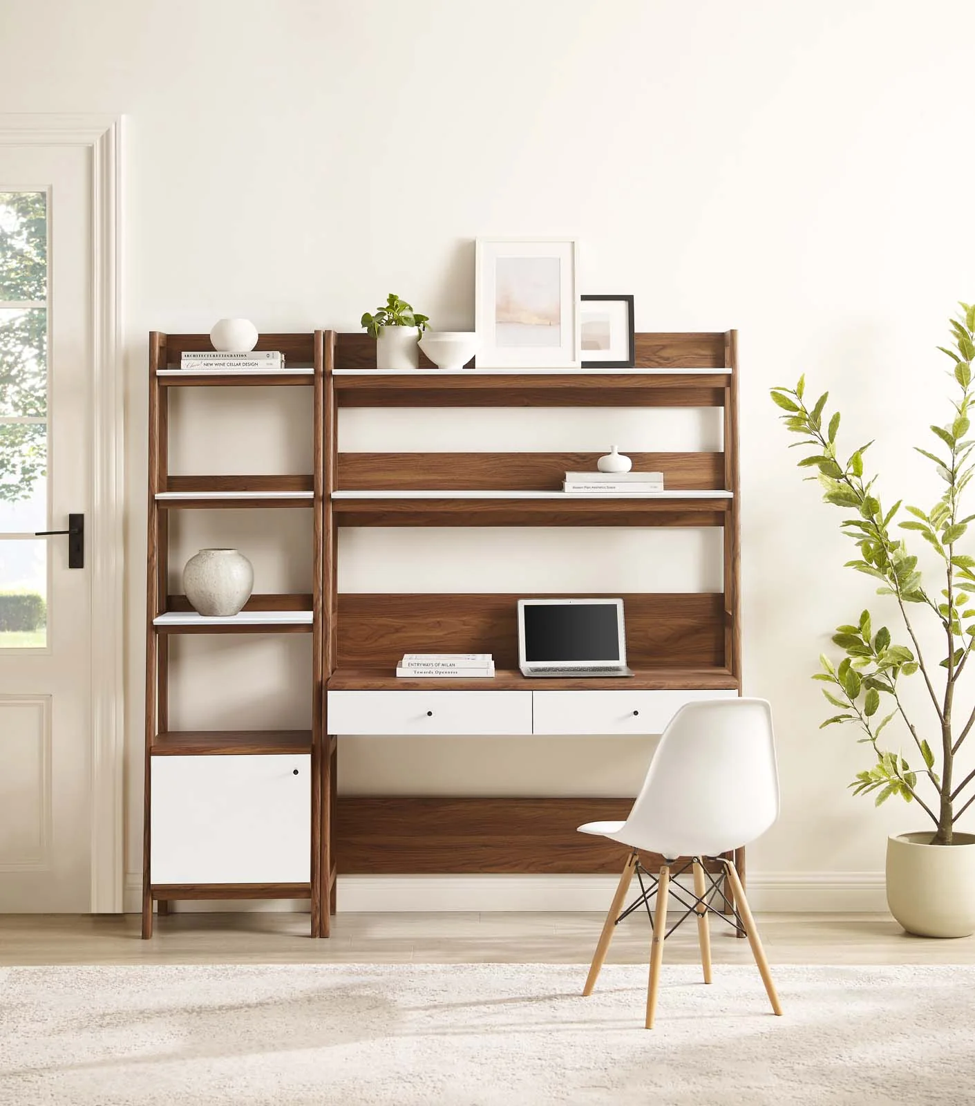 Bixby 2-Piece Wood Office Desk and Bookshelf By Modway - EEI-6111 - Image 15