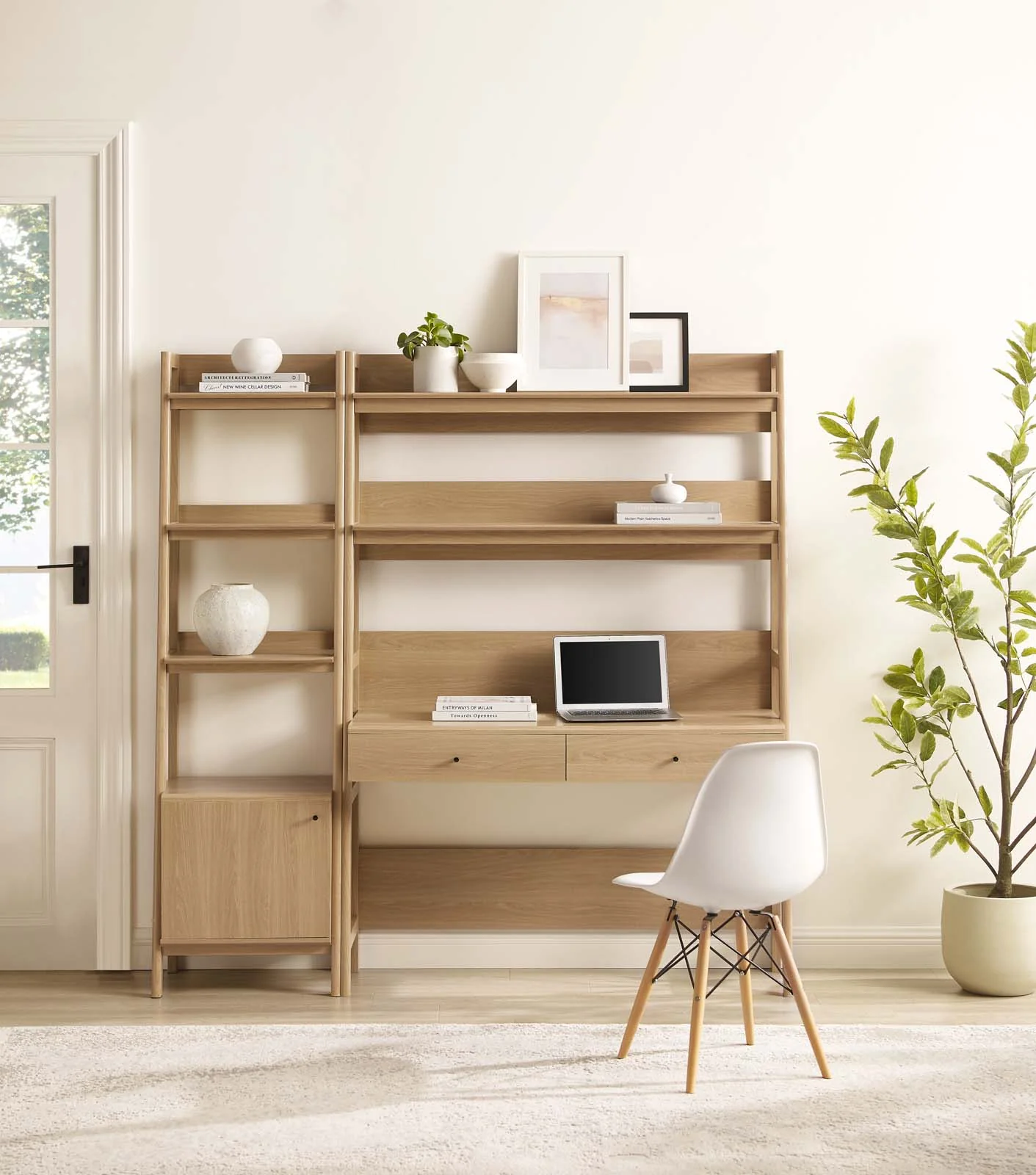 Bixby 2-Piece Wood Office Desk and Bookshelf By Modway - EEI-6111 - Image 5
