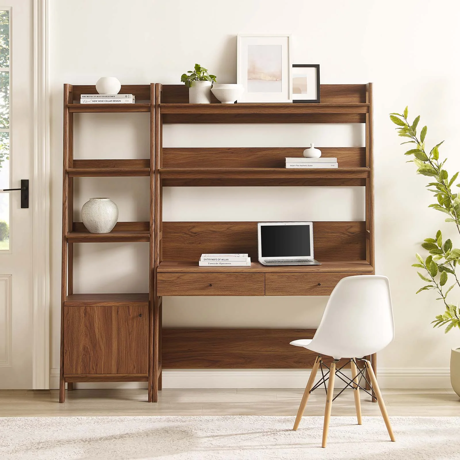 Bixby 2-Piece Wood Office Desk and Bookshelf By Modway - EEI-6111 - Image 9