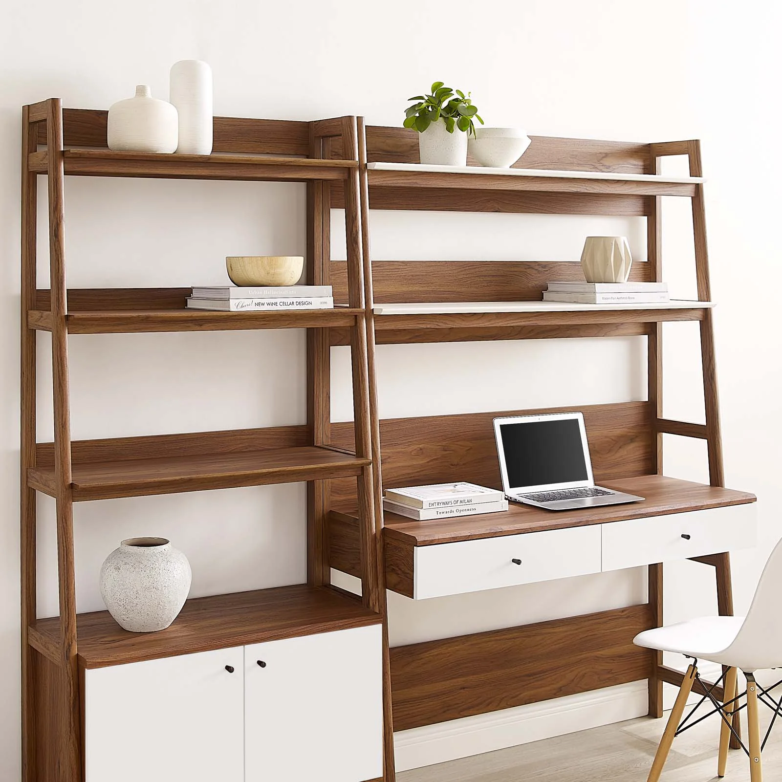 Bixby 2-Piece Wood Office Desk and Bookshelf By Modway - EEI-6112 - Image 13
