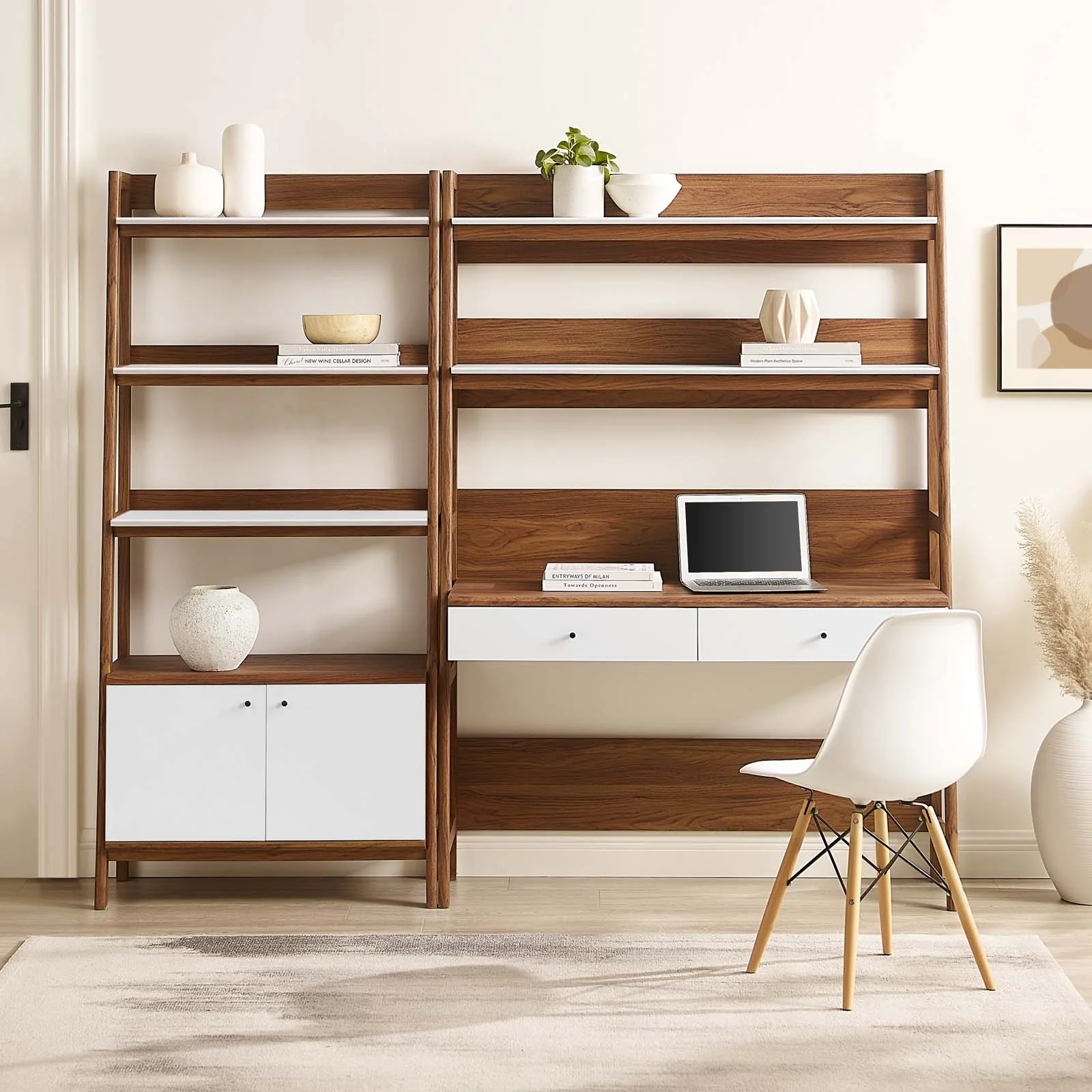 Bixby 2-Piece Wood Office Desk and Bookshelf By Modway - EEI-6112 - Image 14