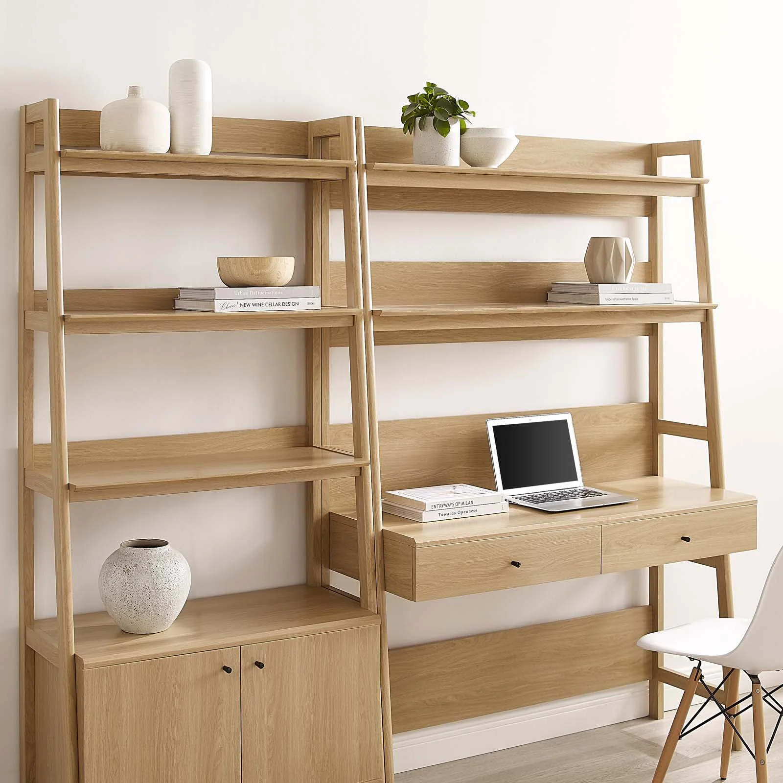 Bixby 2-Piece Wood Office Desk and Bookshelf By Modway - EEI-6112 - Image 4
