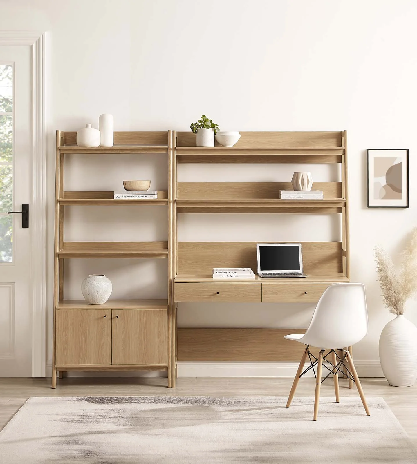 Bixby 2-Piece Wood Office Desk and Bookshelf By Modway - EEI-6112 - Image 5