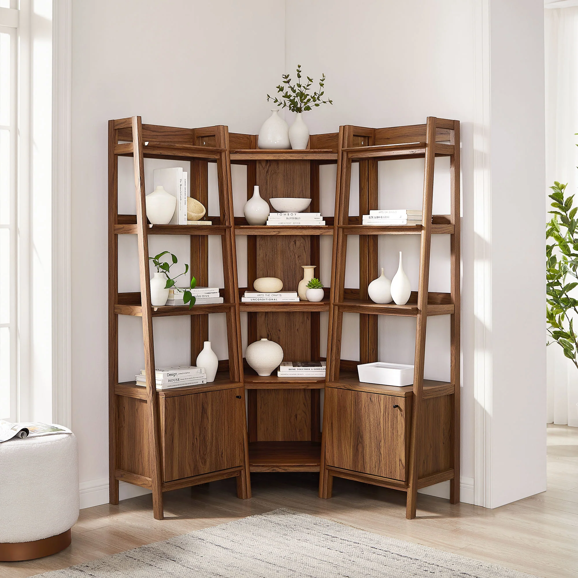Bixby 3-piece Corner Bookshelf Set with Narrow Bookshelves by Modway - Image 16
