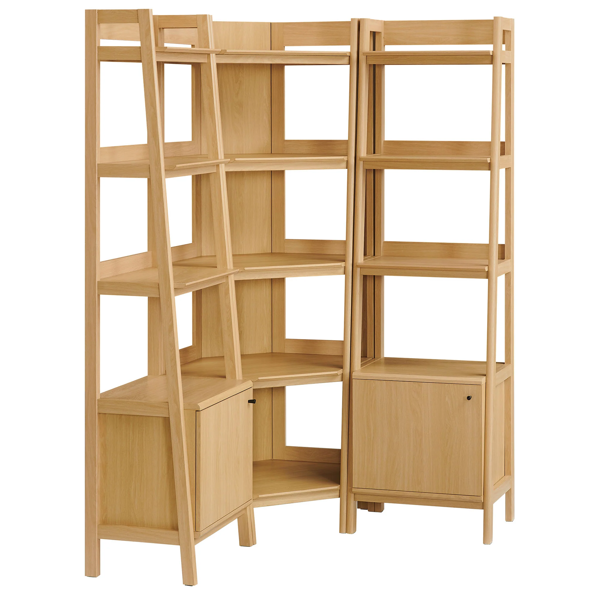 Bixby 3-piece Corner Bookshelf Set with Narrow Bookshelves by Modway - Image 2