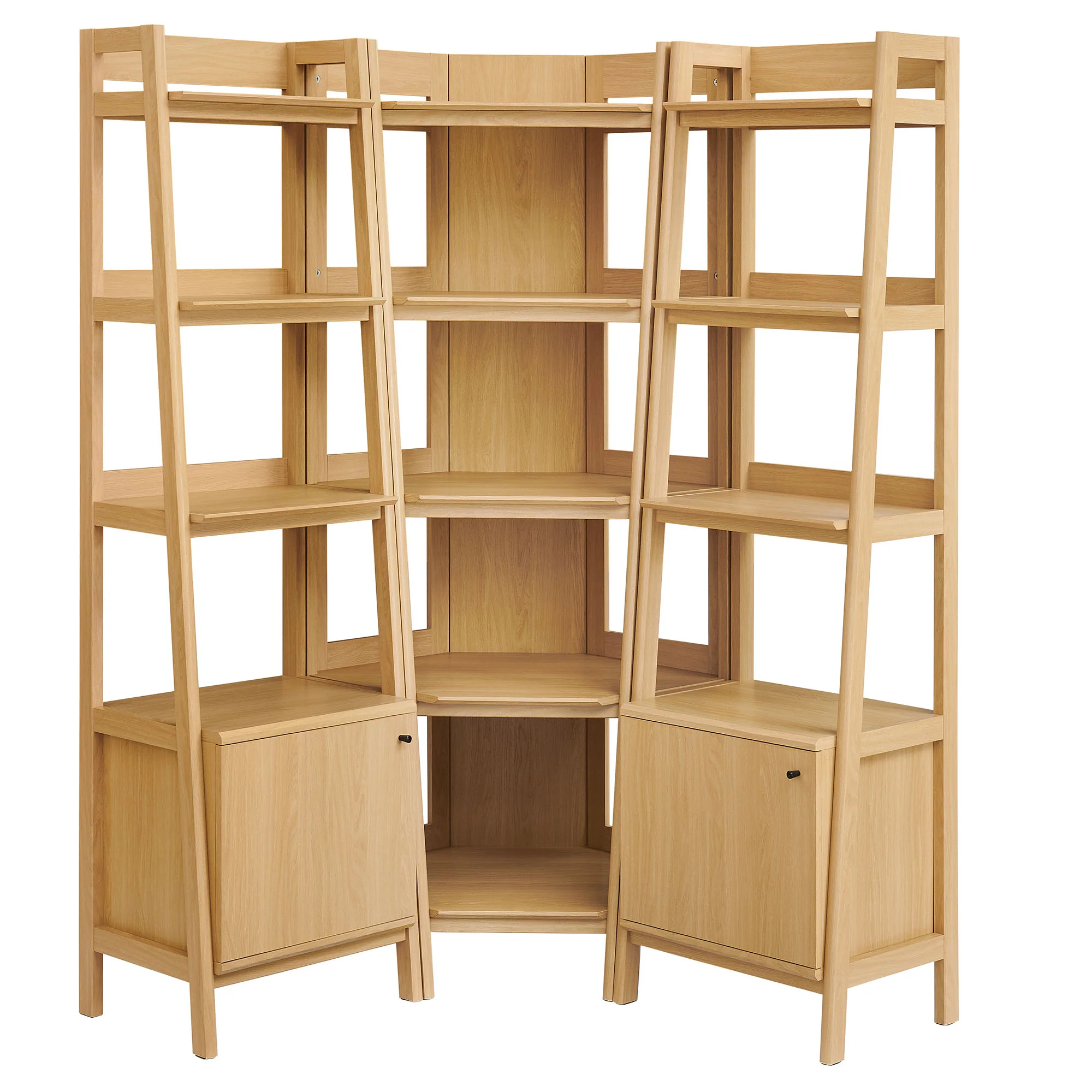 Bixby 3-piece Corner Bookshelf Set with Narrow Bookshelves by Modway - Image 3