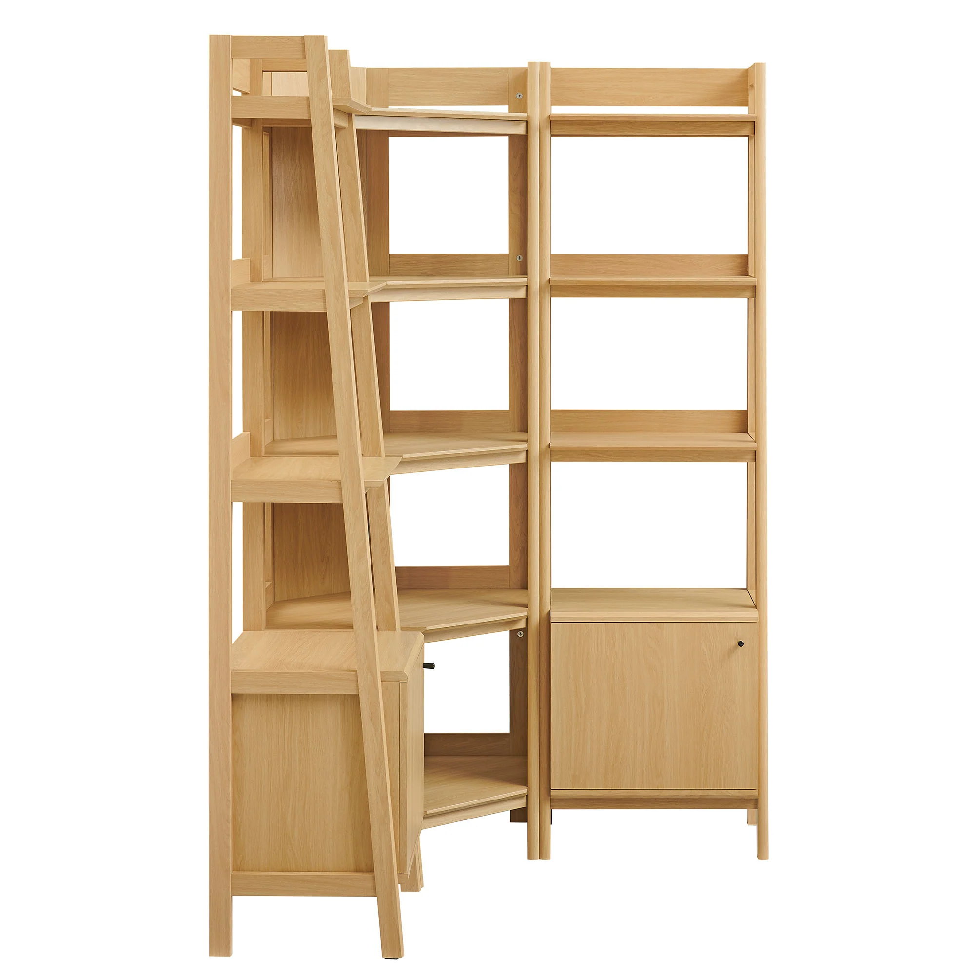 Bixby 3-piece Corner Bookshelf Set with Narrow Bookshelves by Modway - Image 4
