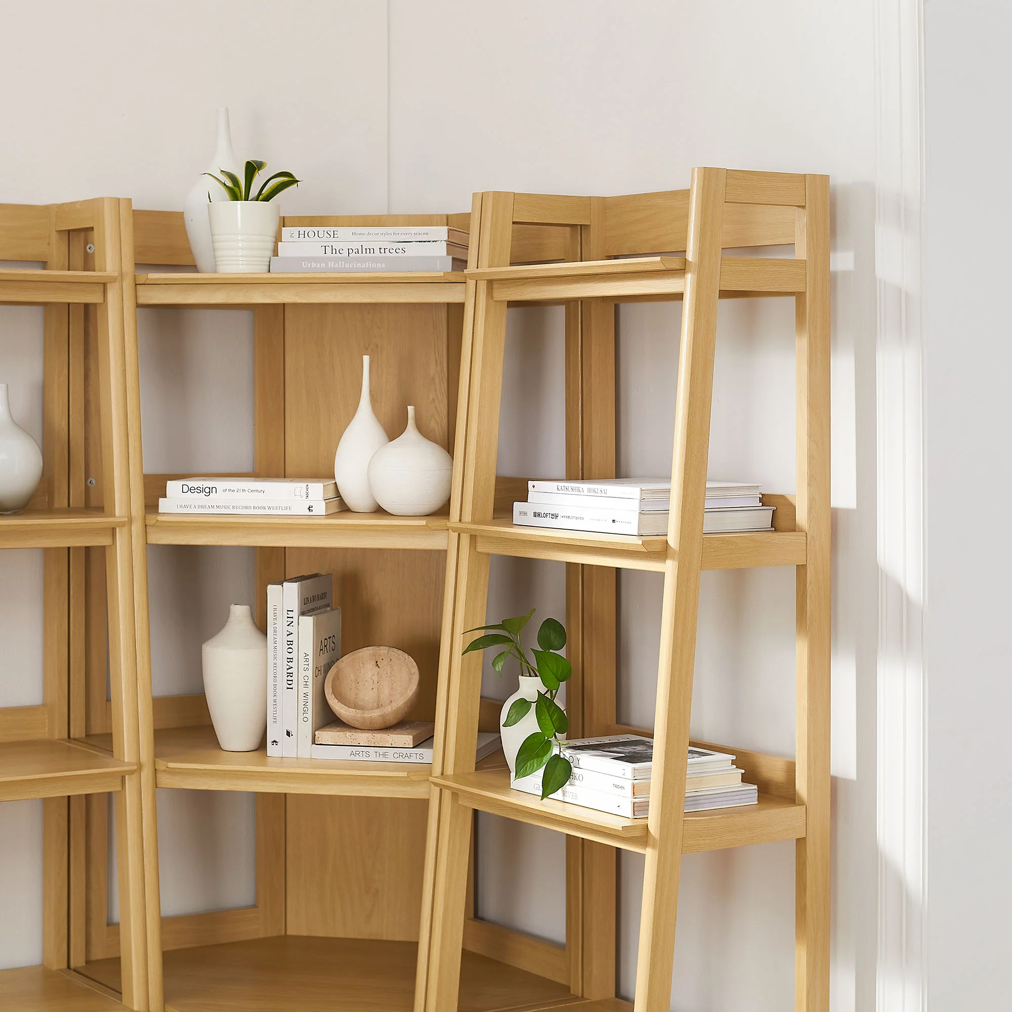 Bixby 3-piece Corner Bookshelf Set with Narrow Bookshelves by Modway - Image 7