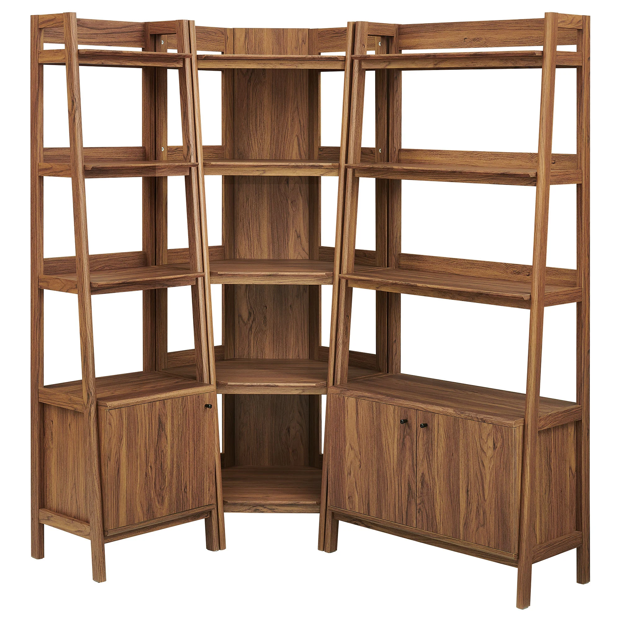 Bixby 3 Piece Corner Bookshelf Set With Wide and Narrow Bookshelves by Modway - Image 10