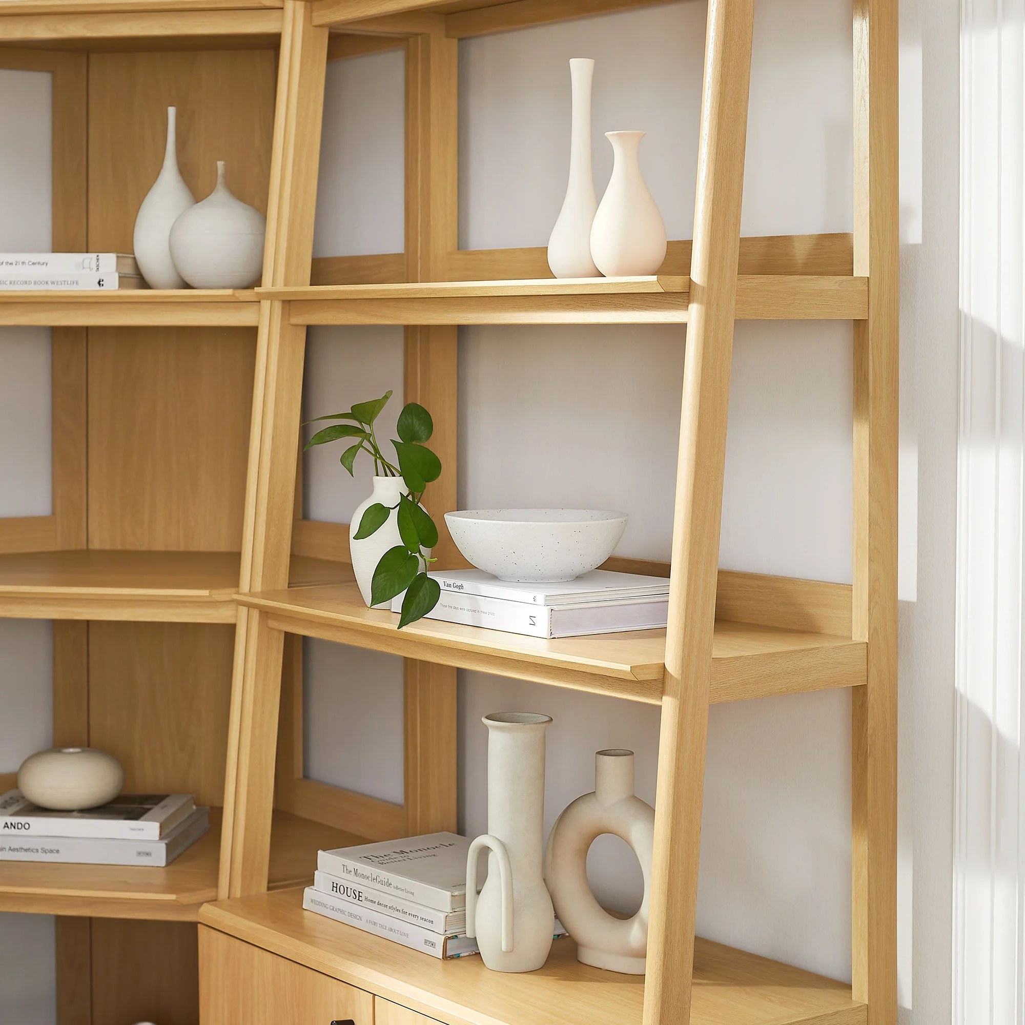 Bixby 3 Piece Corner Bookshelf Set With Wide and Narrow Bookshelves by Modway - Image 5