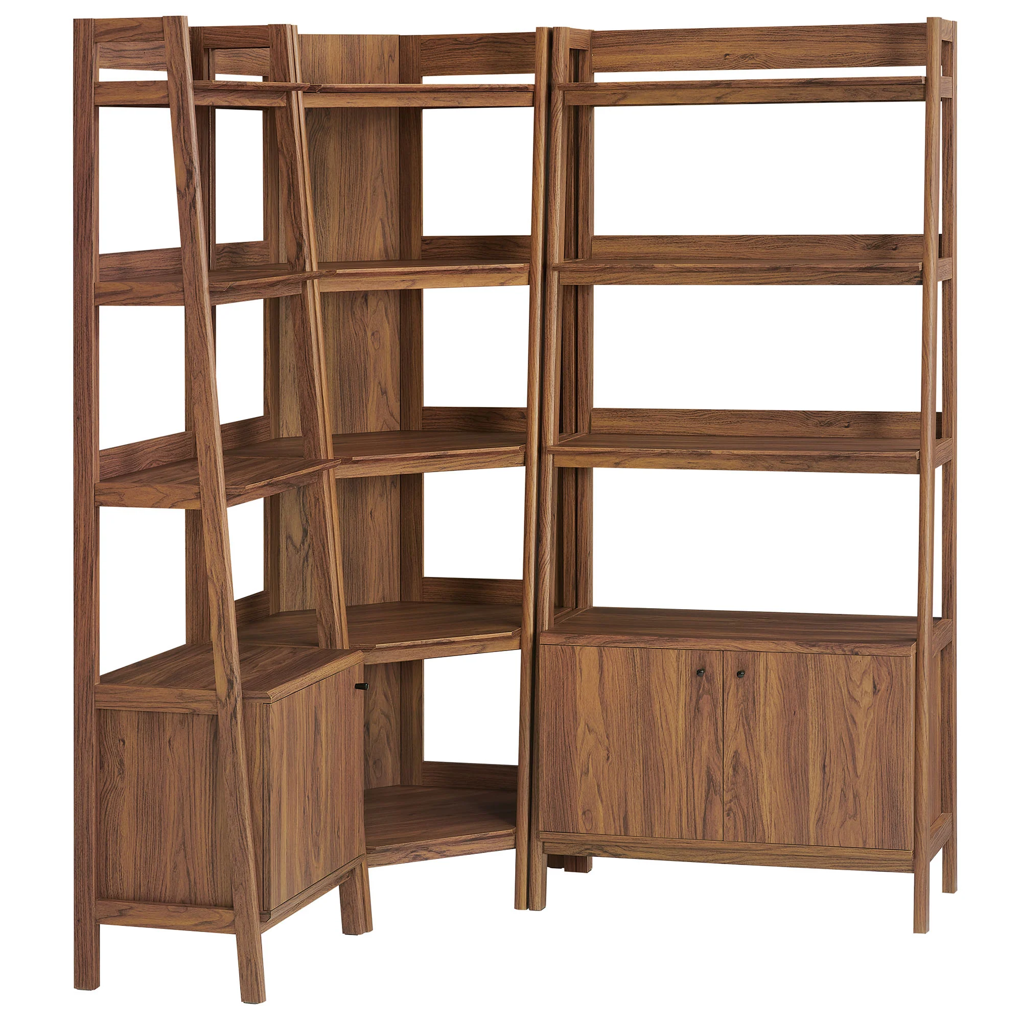 Bixby 3 Piece Corner Bookshelf Set With Wide and Narrow Bookshelves by Modway - Image 9