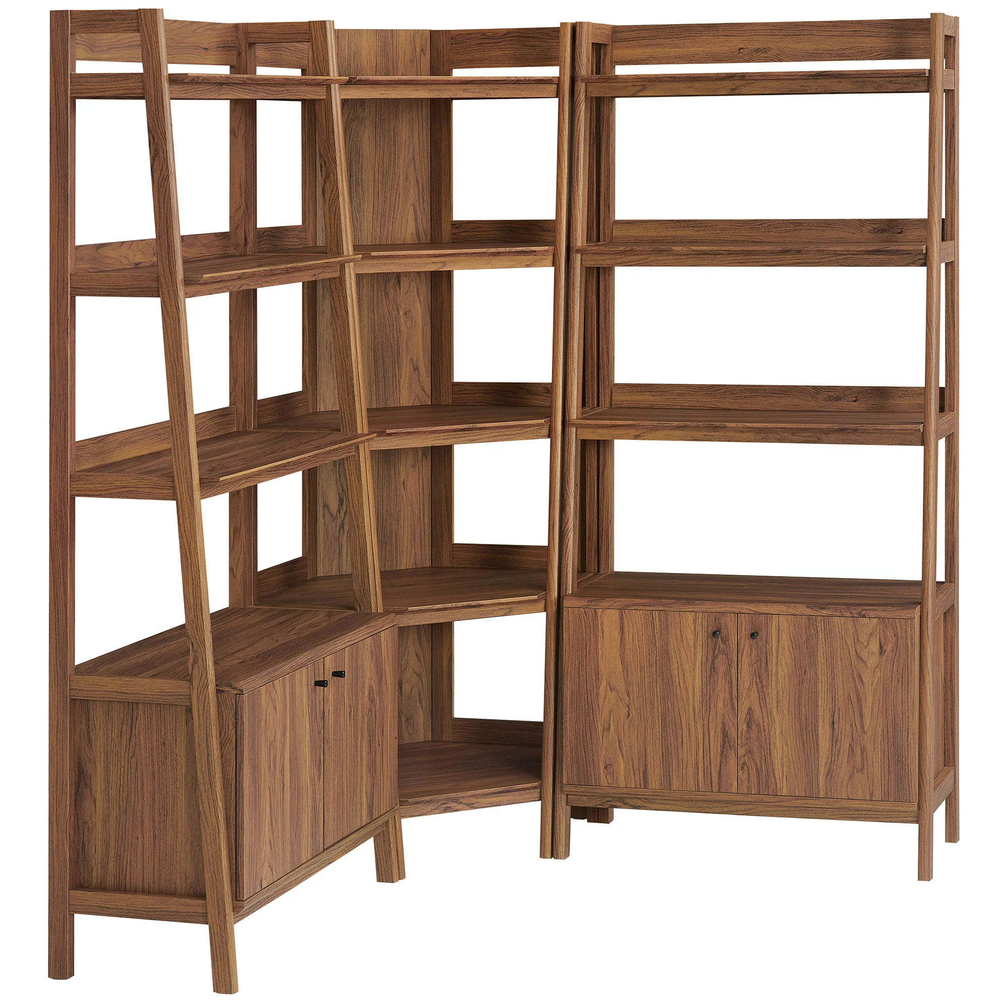 Bixby 3-Piece Corner Bookshelf Set with Wide Bookshelves by Modway - Image 10