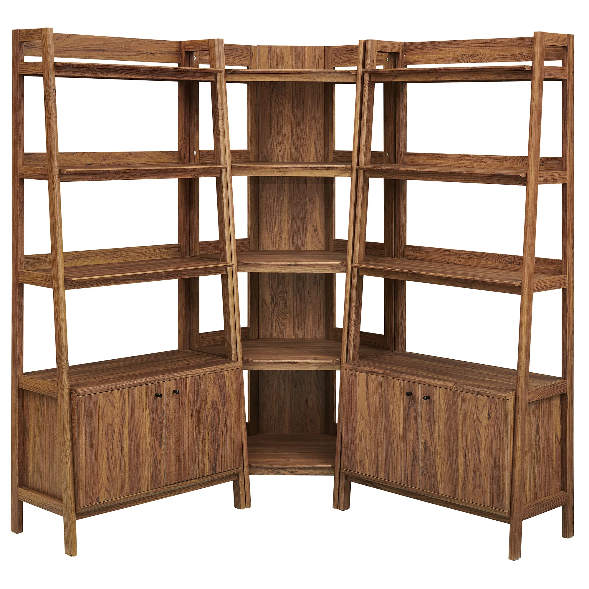Bixby 3-Piece Corner Bookshelf Set with Wide Bookshelves by Modway - Image 11