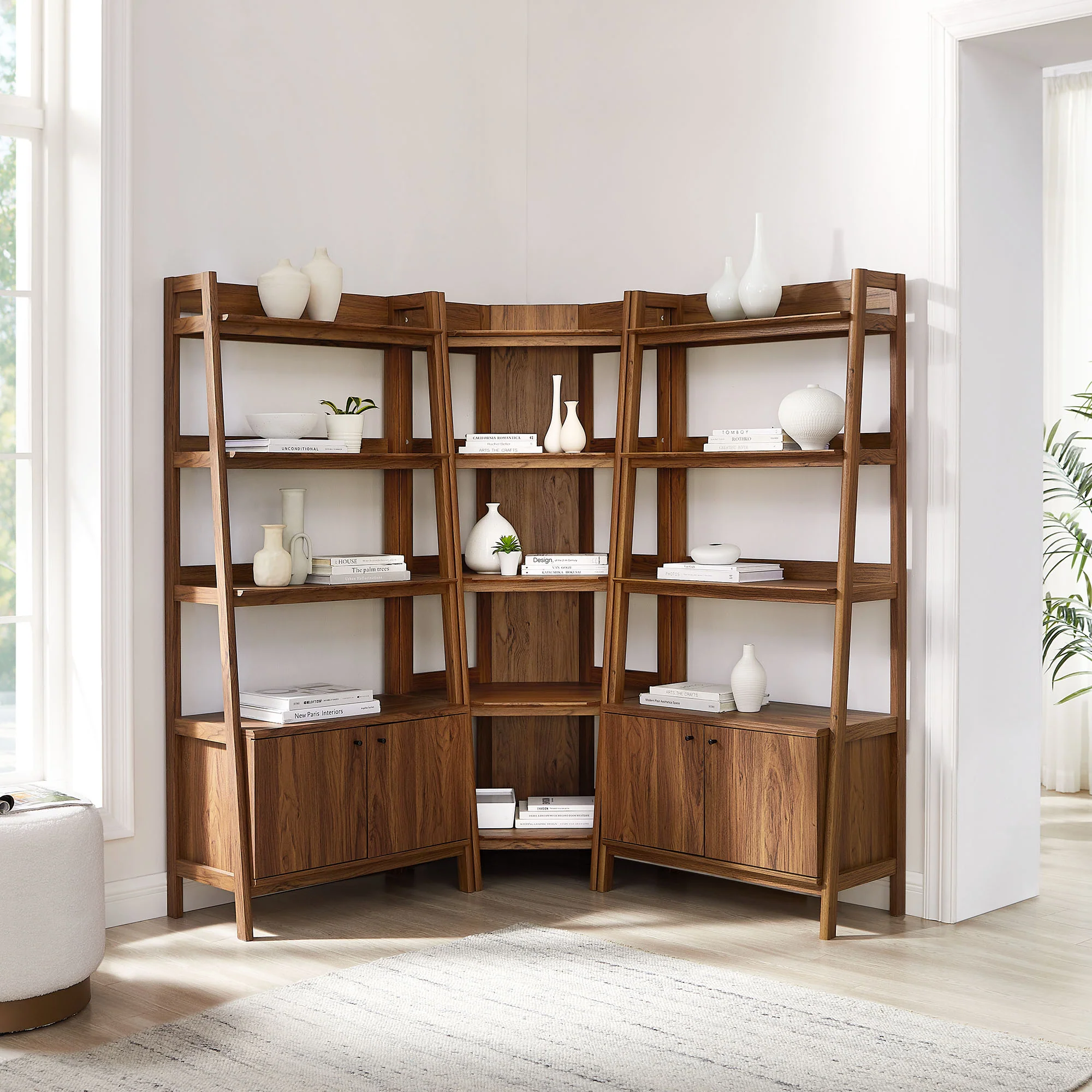 Bixby 3-Piece Corner Bookshelf Set with Wide Bookshelves by Modway - Image 16