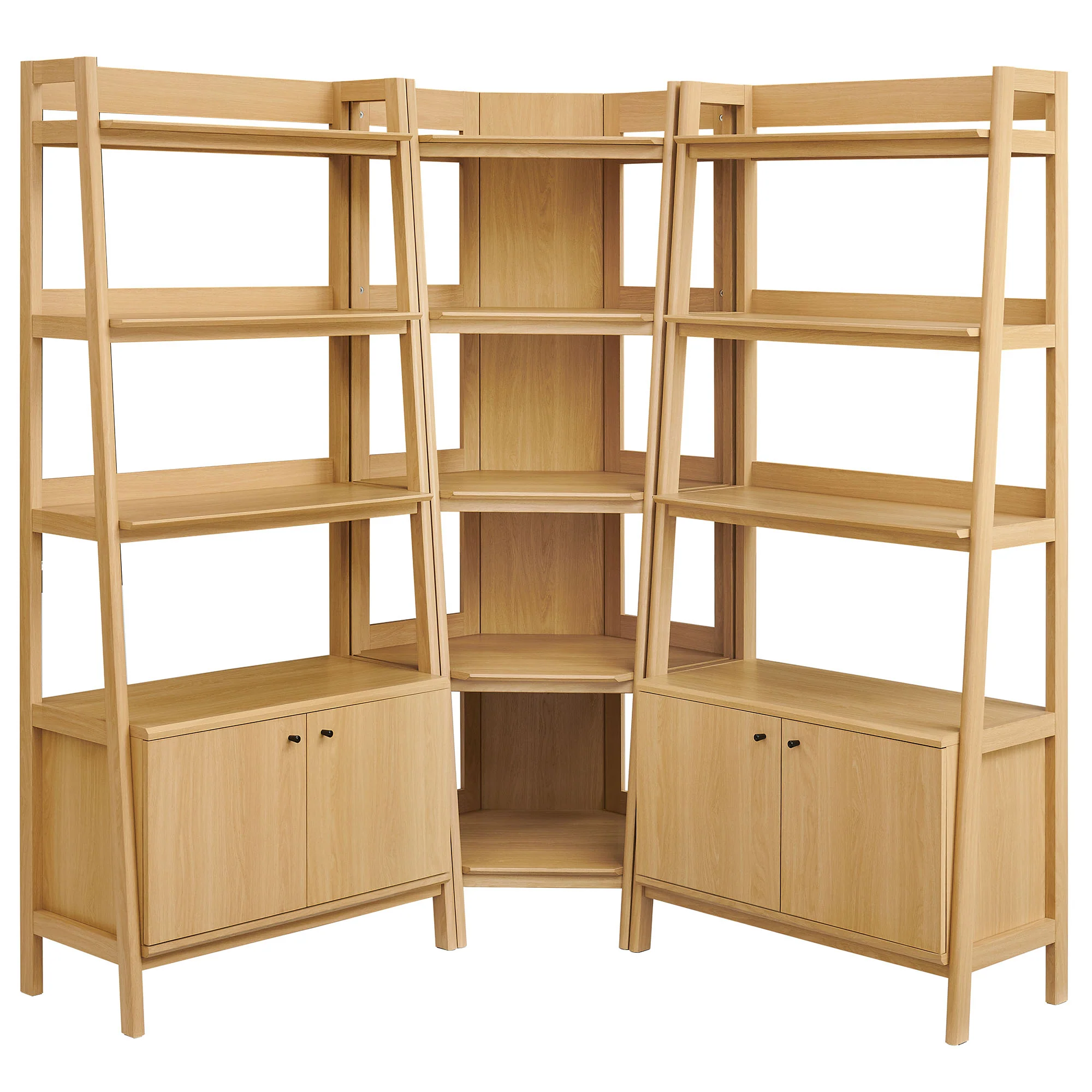 Bixby 3-Piece Corner Bookshelf Set with Wide Bookshelves by Modway - Image 3