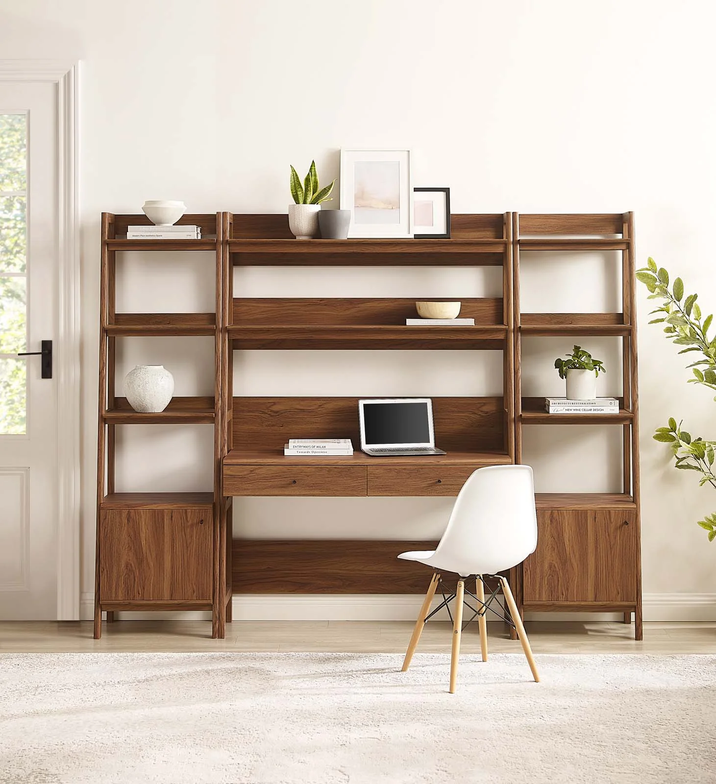 Bixby 3-Piece Wood Office Desk and Bookshelf By Modway - EEI-6114 - Image 10