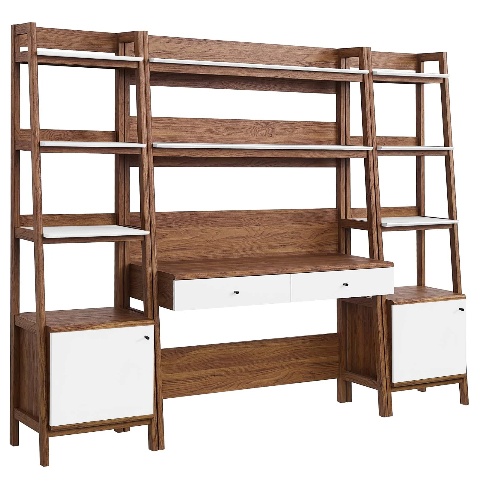 Bixby 3-Piece Wood Office Desk and Bookshelf By Modway - EEI-6114 - Image 11