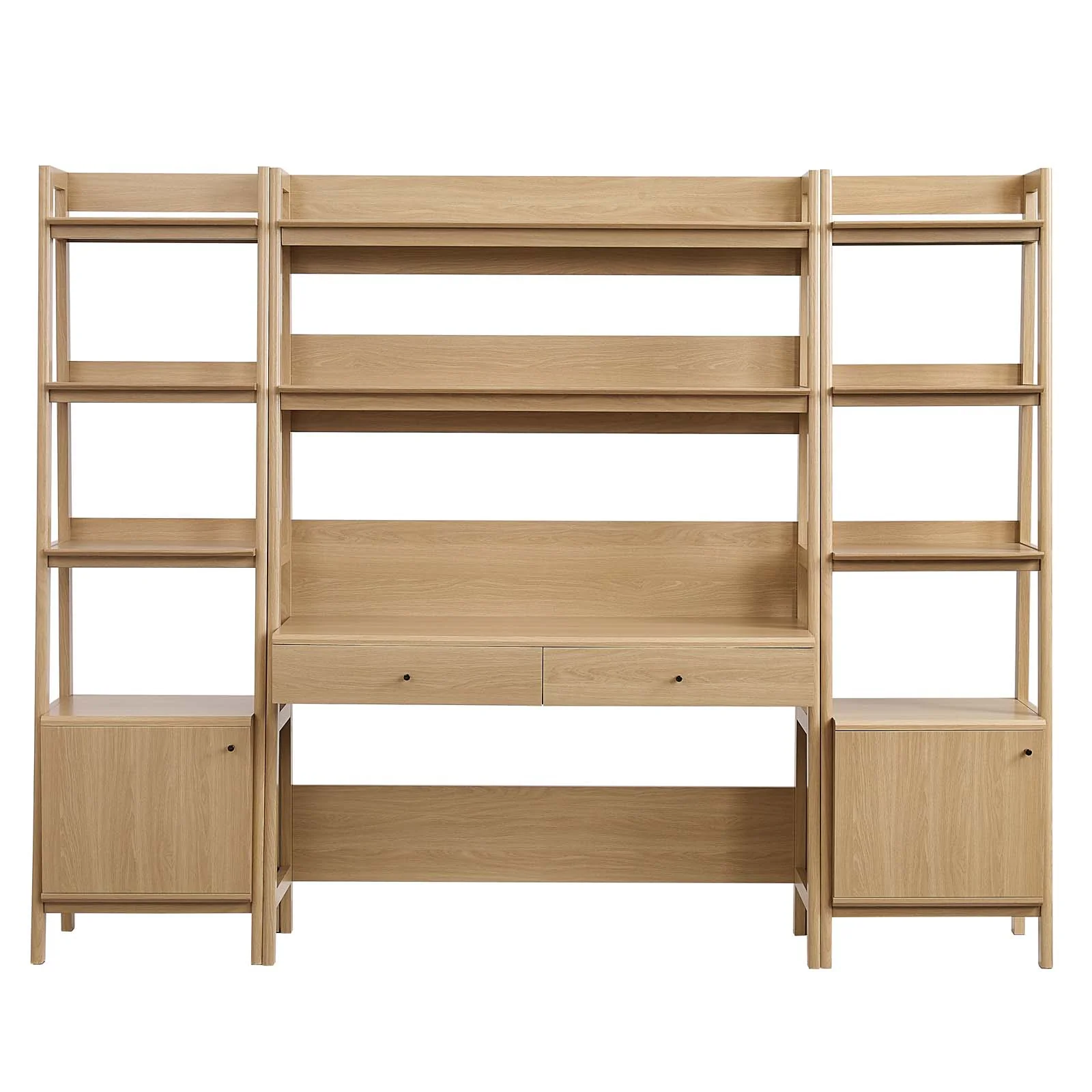 Bixby 3-Piece Wood Office Desk and Bookshelf By Modway - EEI-6114 - Image 3