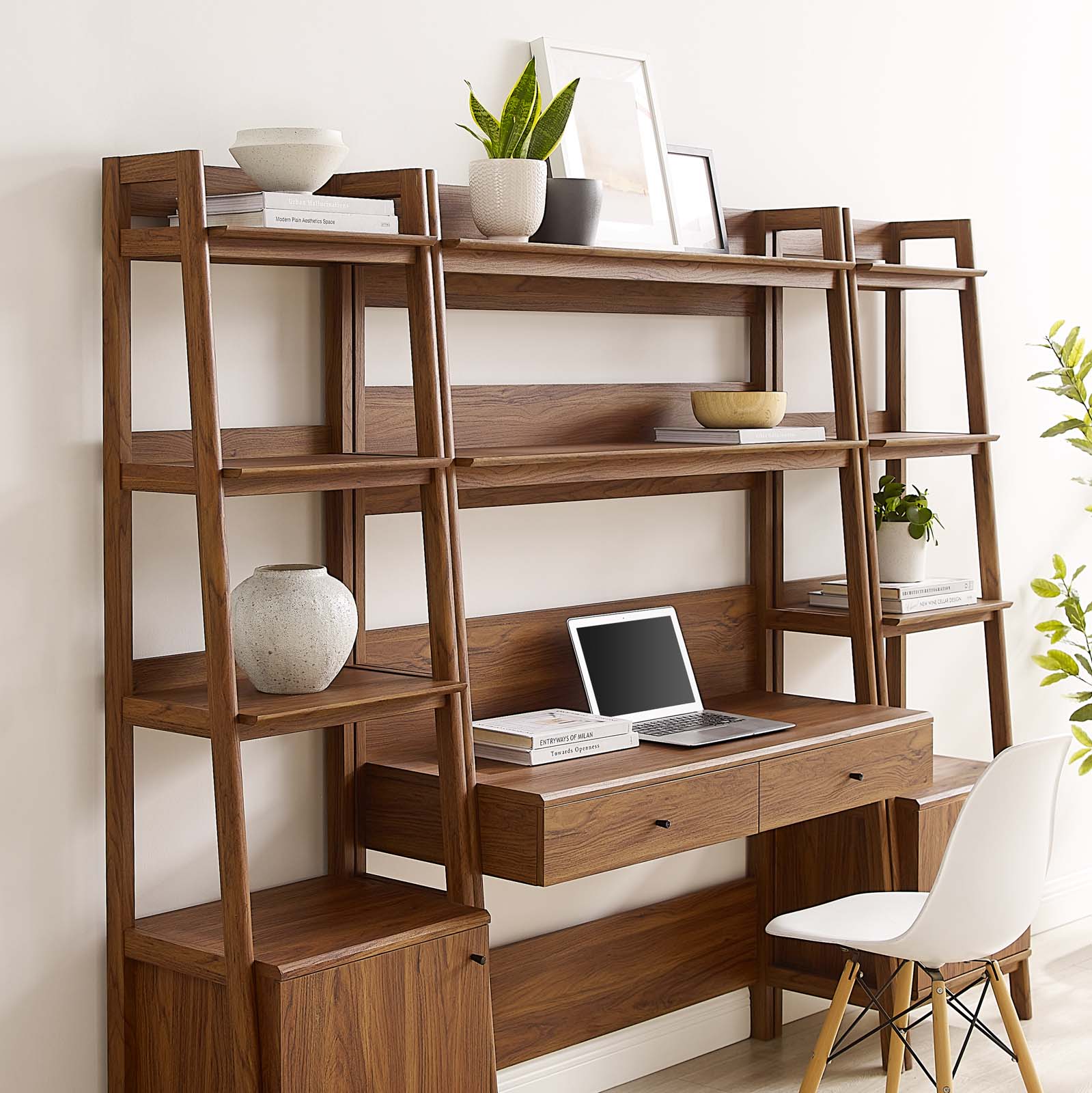 Bixby 3-Piece Wood Office Desk and Bookshelf By Modway - EEI-6114 - Image 8