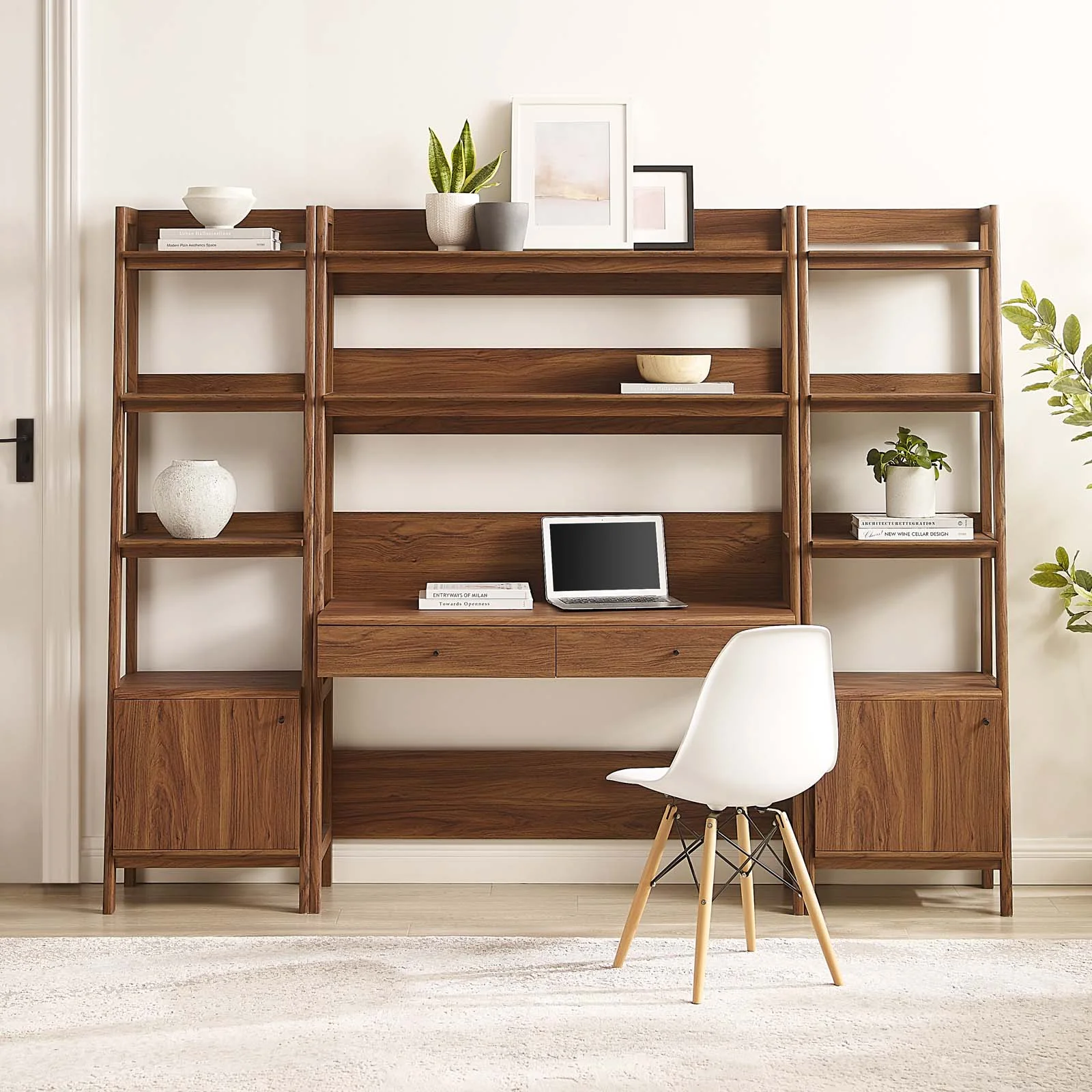 Bixby 3-Piece Wood Office Desk and Bookshelf By Modway - EEI-6114 - Image 9