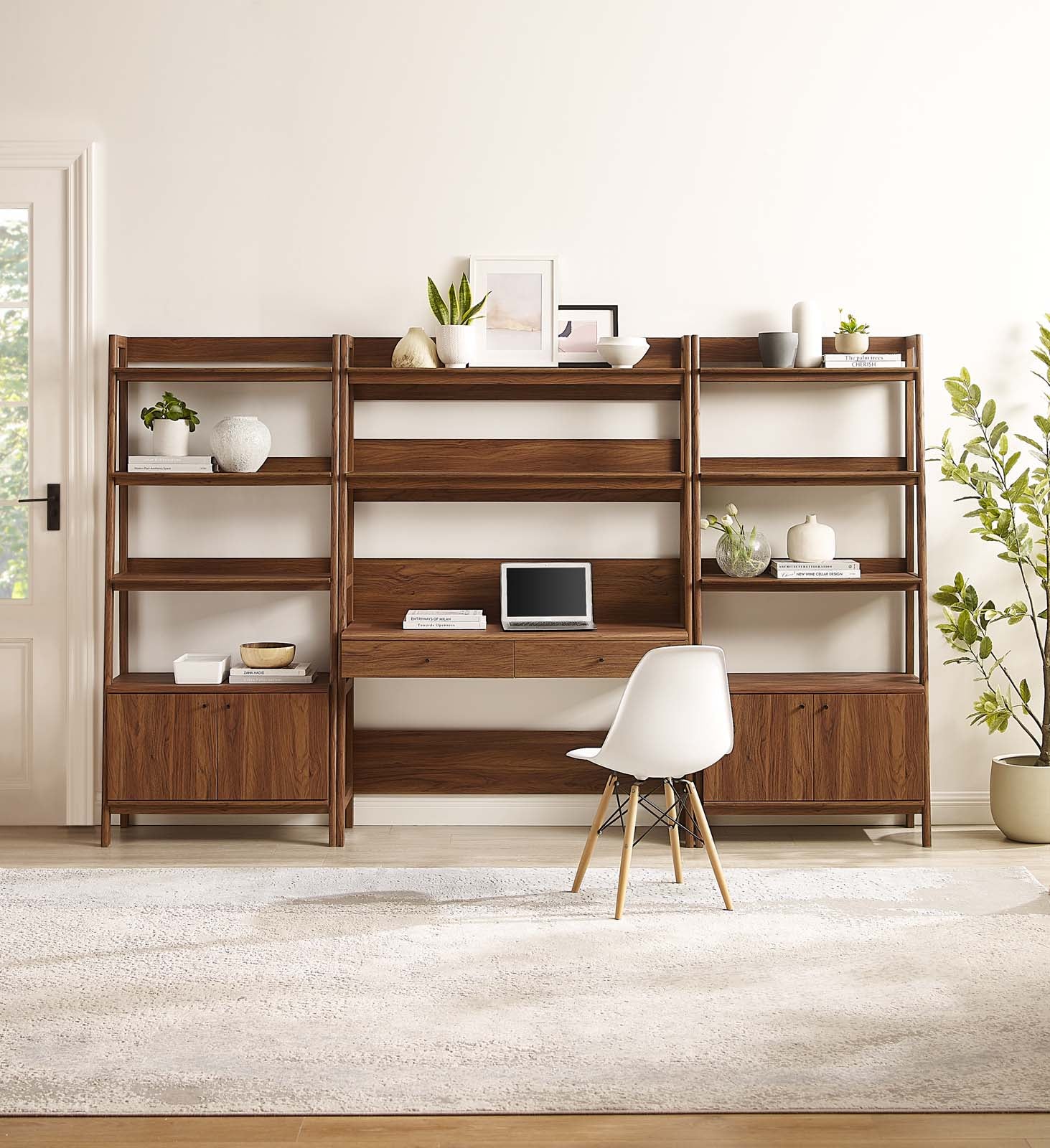 Bixby 3-Piece Wood Office Desk and Bookshelf By Modway - EEI-6115 - Image 10
