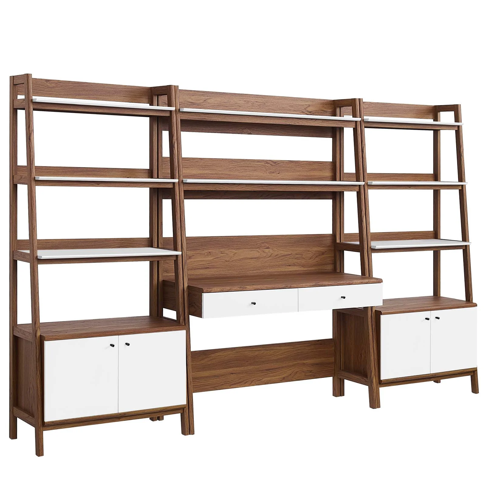 Bixby 3-Piece Wood Office Desk and Bookshelf By Modway - EEI-6115 - Image 11