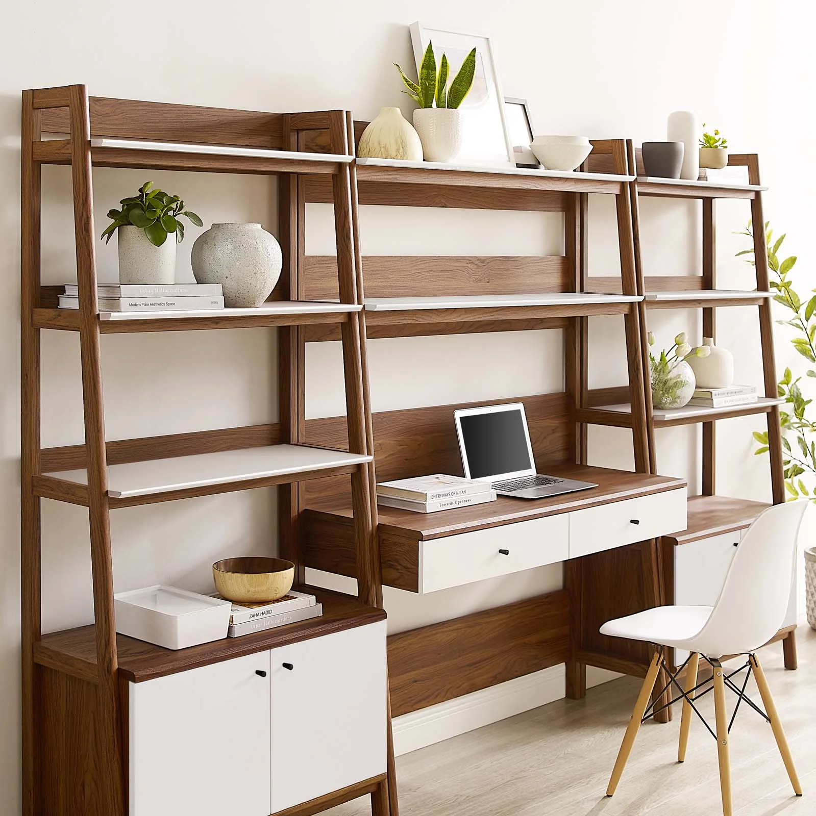 Bixby 3-Piece Wood Office Desk and Bookshelf By Modway - EEI-6115 - Image 13