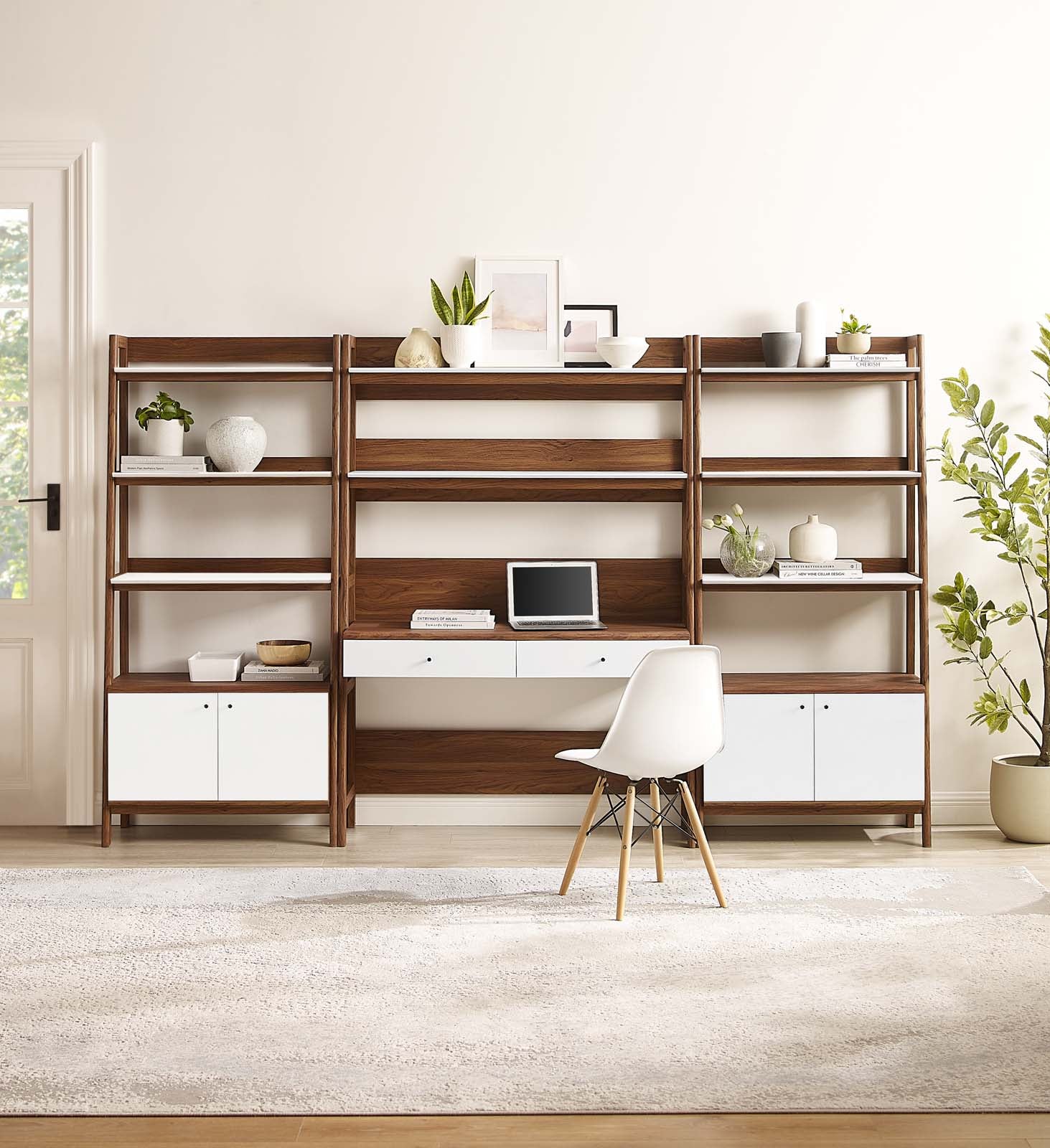 Bixby 3-Piece Wood Office Desk and Bookshelf By Modway - EEI-6115 - Image 15