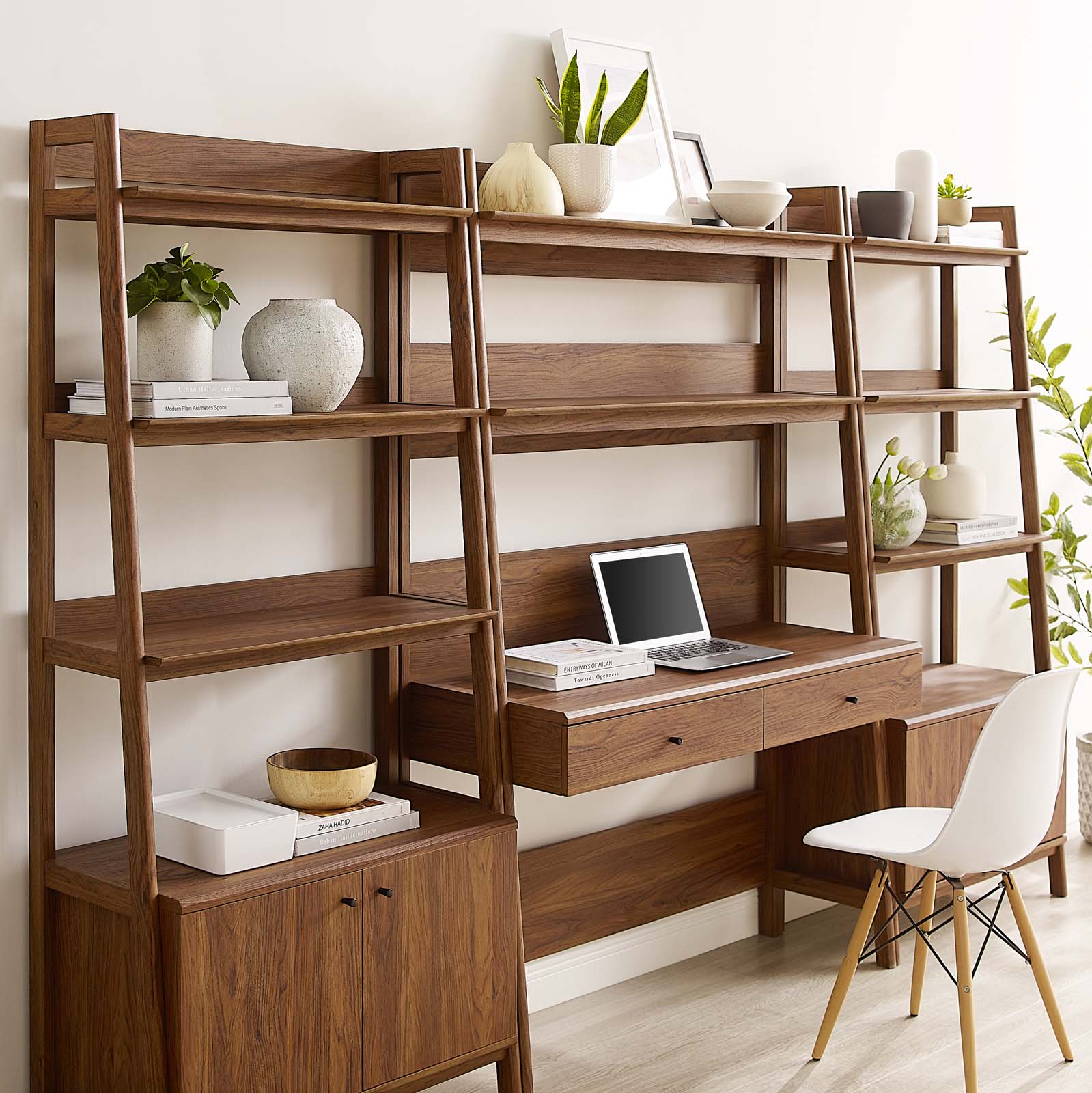 Bixby 3-Piece Wood Office Desk and Bookshelf By Modway - EEI-6115 - Image 8