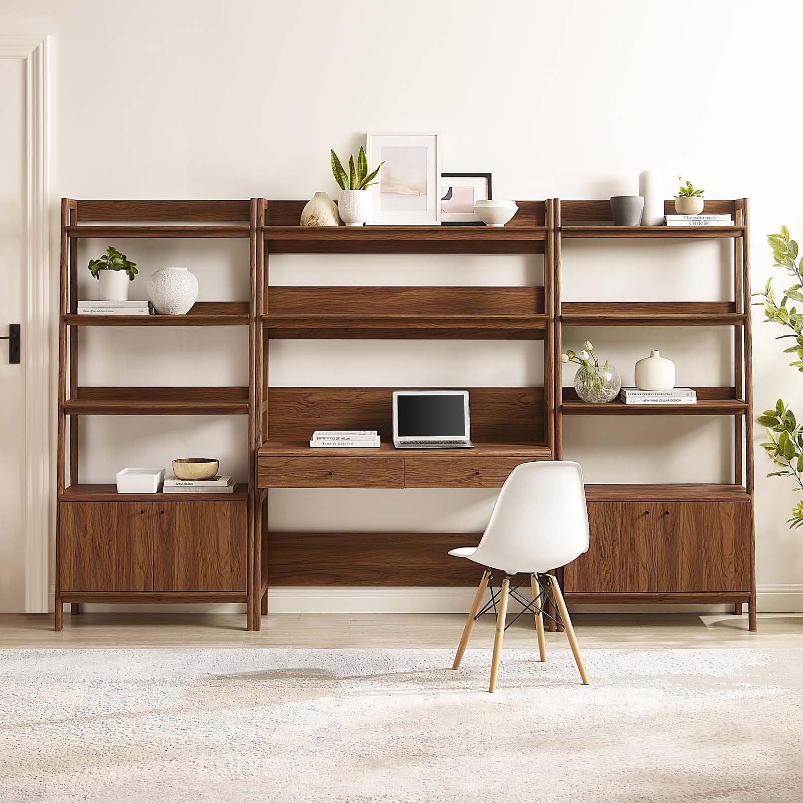 Bixby 3-Piece Wood Office Desk and Bookshelf By Modway - EEI-6115 - Image 9