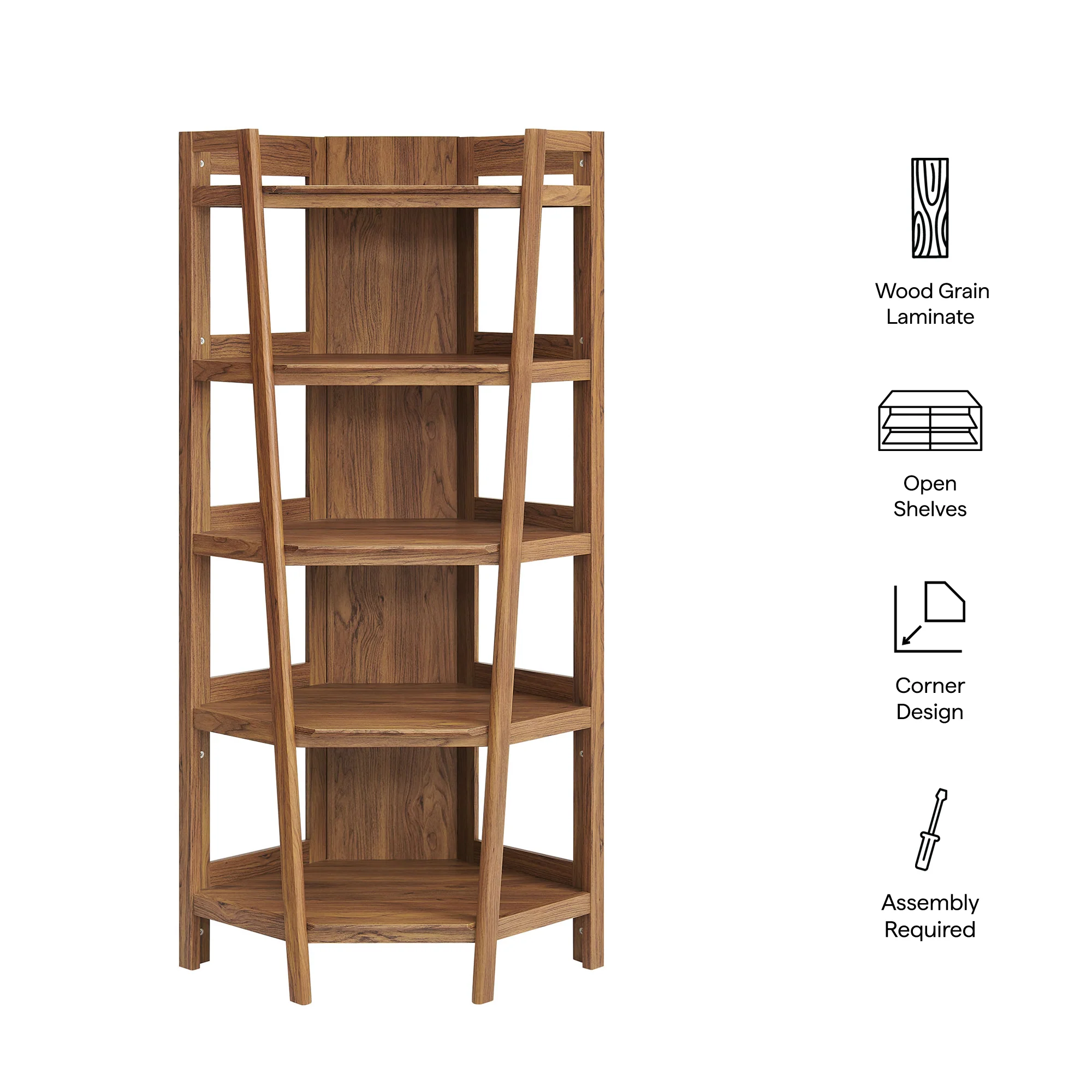 Bixby 71 Inch Corner Bookshelf by Modway - Image 13