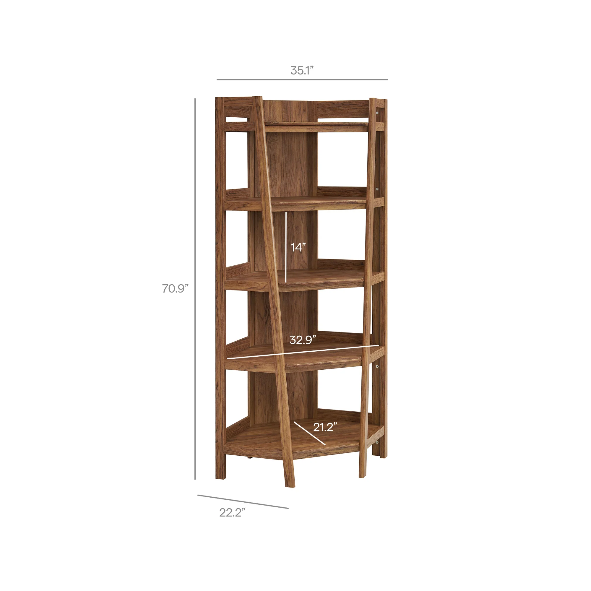 Bixby 71 Inch Corner Bookshelf by Modway - Image 14