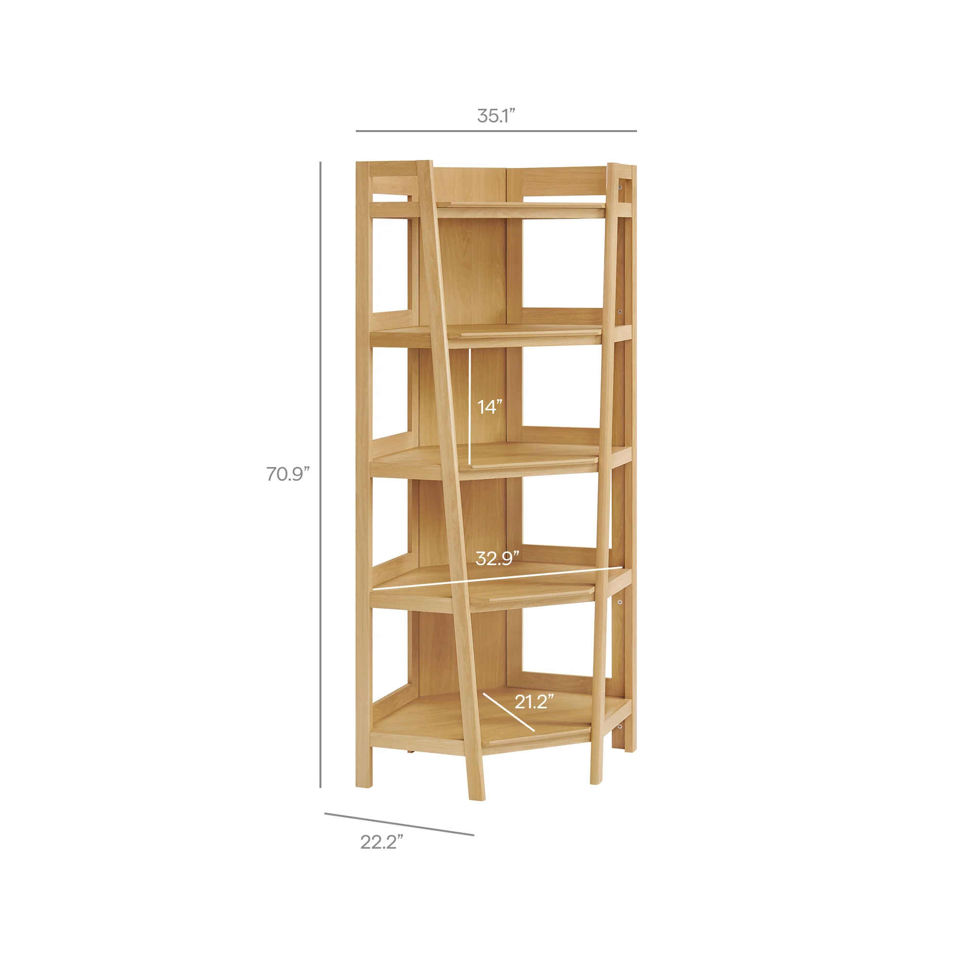 Bixby 71 Inch Corner Bookshelf by Modway - Image 7