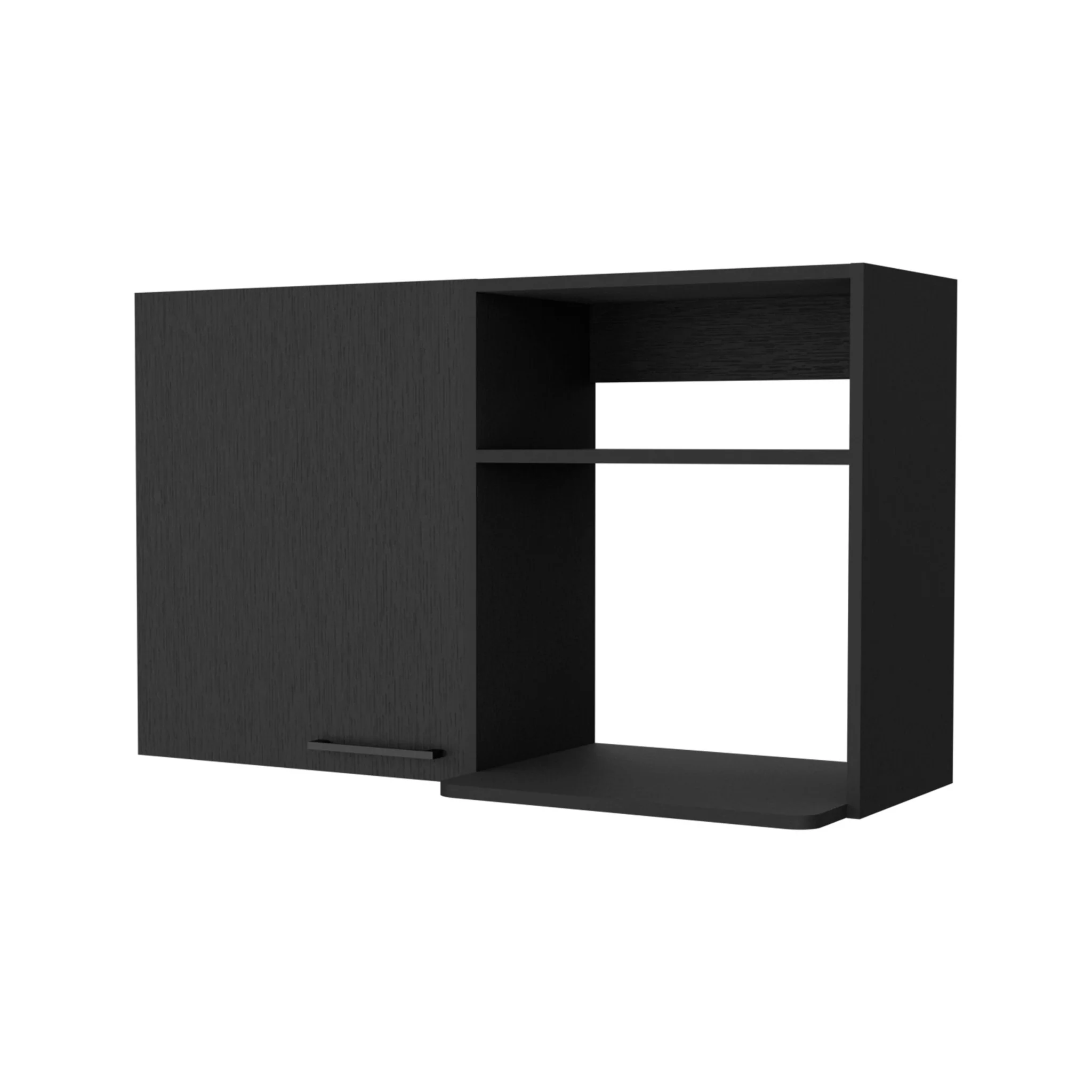 Black Accent Cabinet With Two Shelves By Homeroots - Image 2