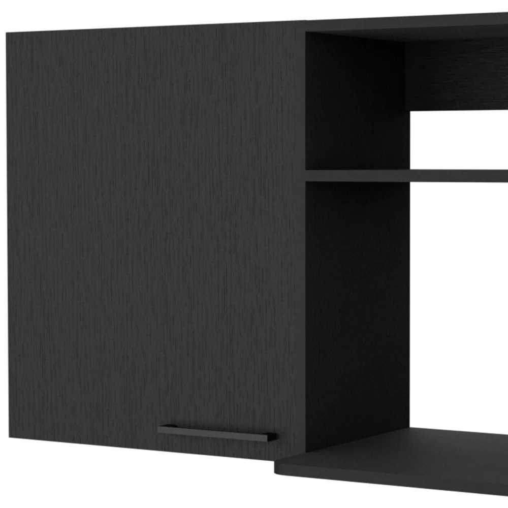Black Accent Cabinet With Two Shelves By Homeroots - Image 5