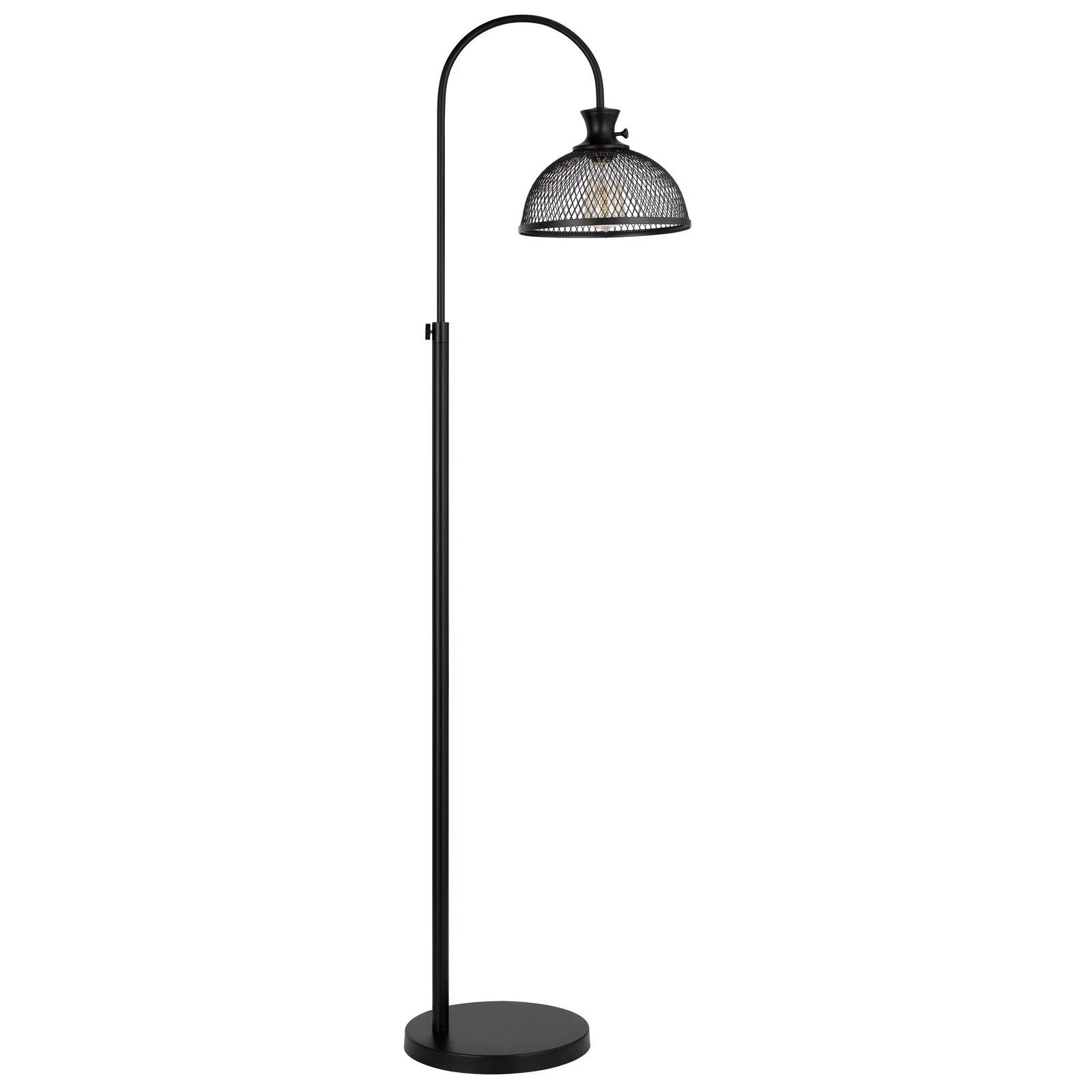 Black Adjustable Traditional Shaped Floor Lamp With Bronze Dome Shade By Homeroots - Image 6