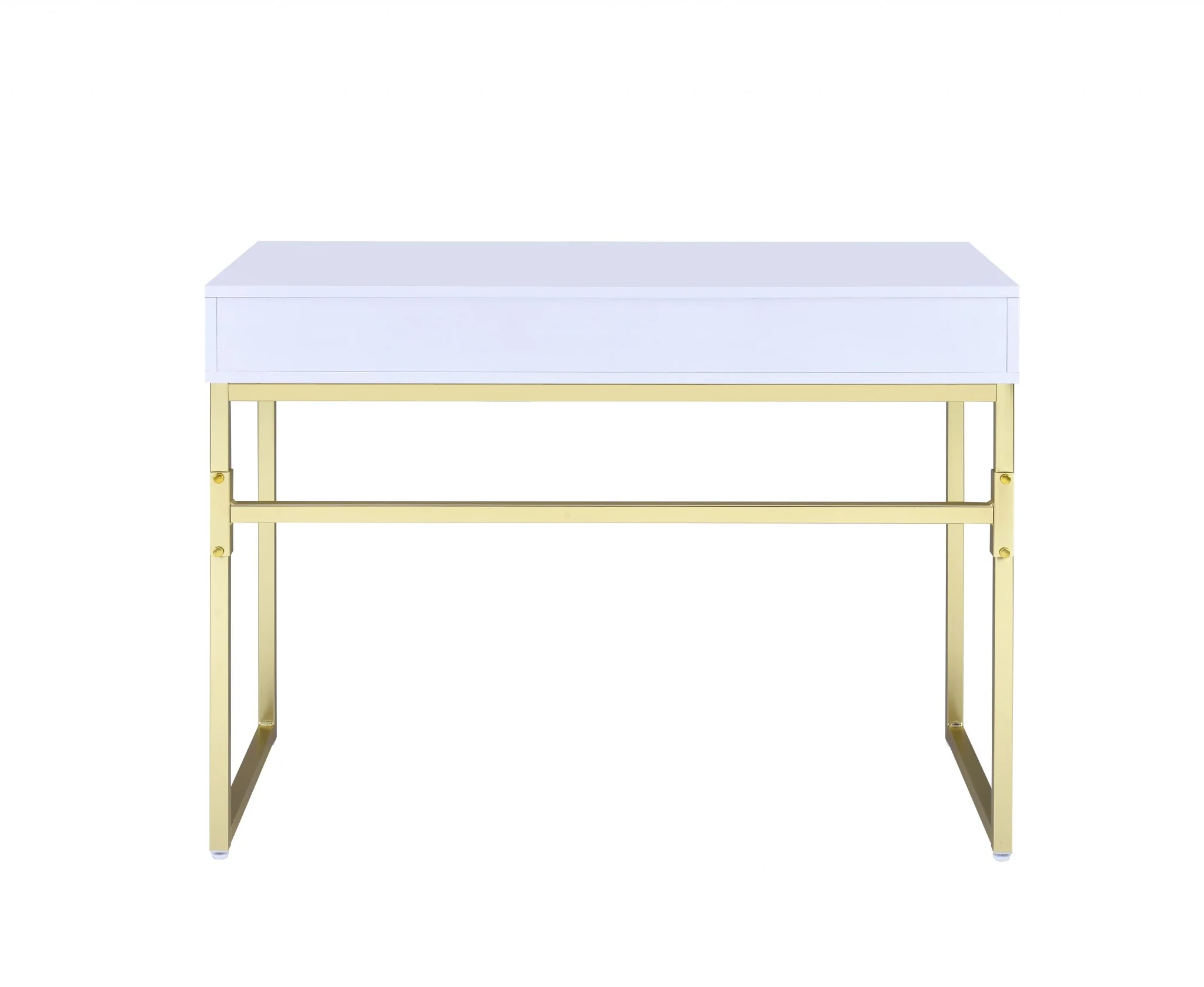 Black And Brass Particle Board Desk By Homeroots - Image 9