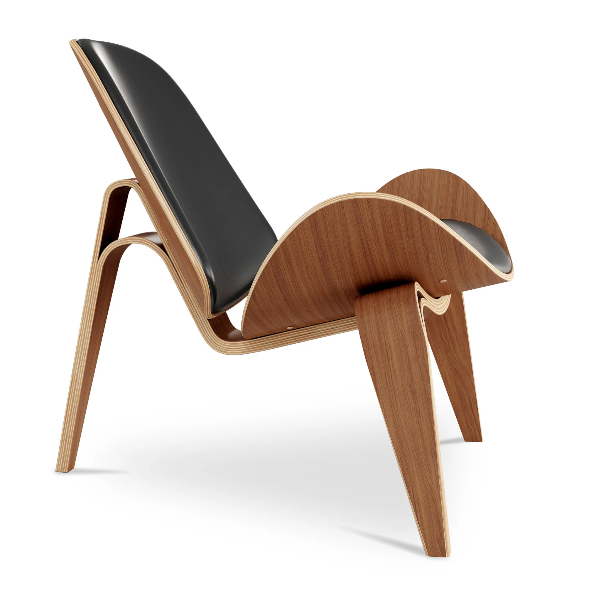 Black and Brown Faux Leather Lounge Chair By Homeroots - Image 3