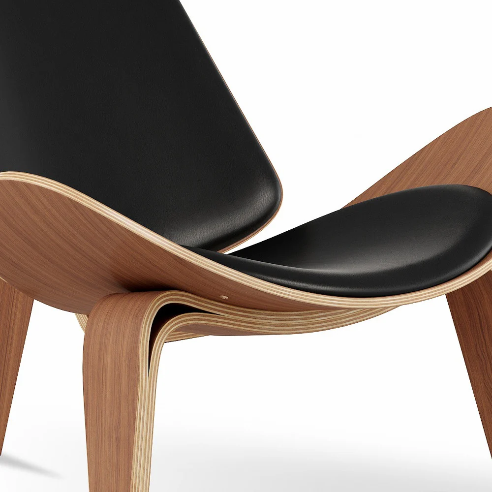 Black and Brown Faux Leather Lounge Chair By Homeroots - Image 6
