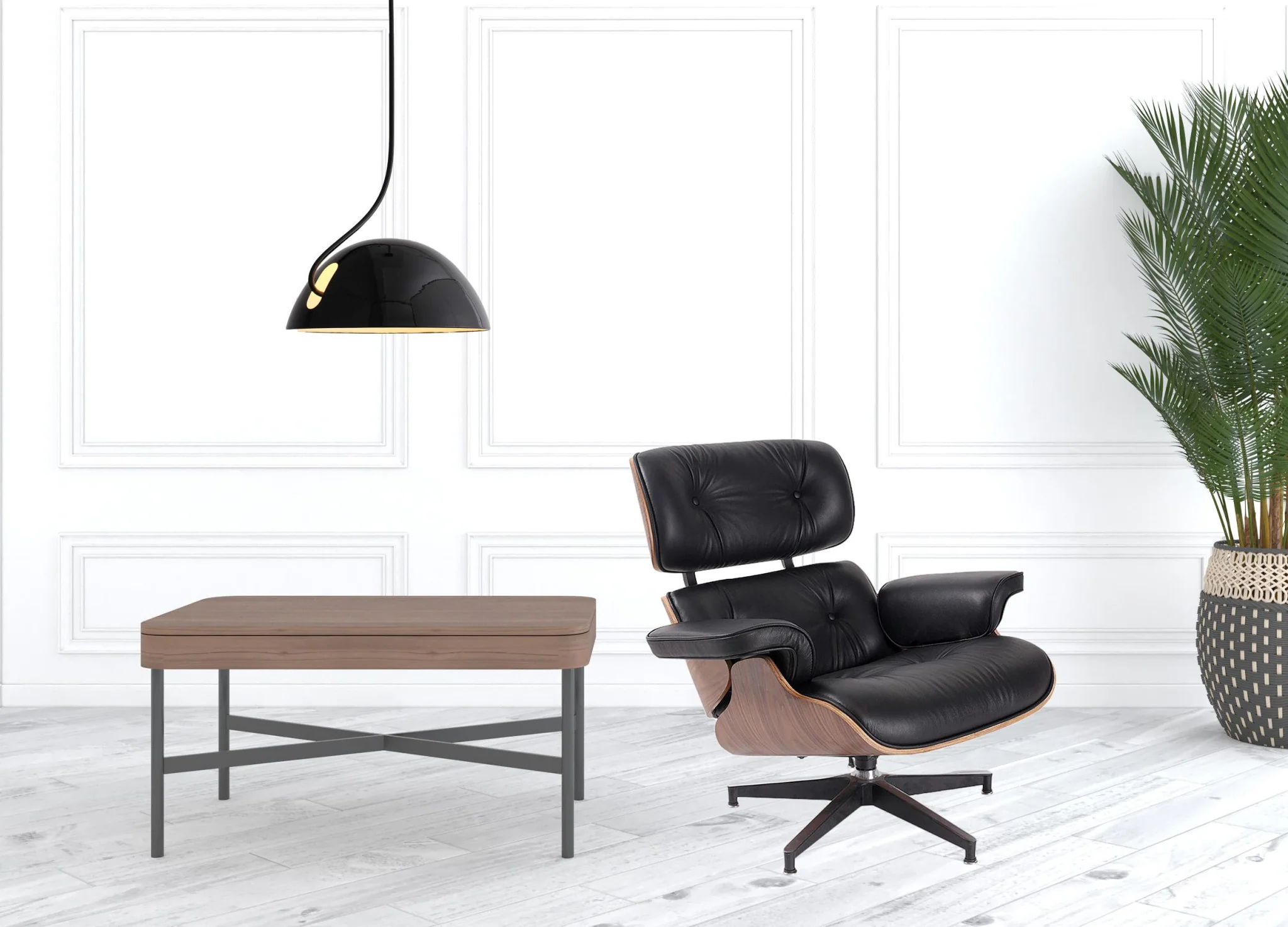 Black and Brown Genuine Leather Tufted Swivel Lounge Chair With Ottoman By Homeroots - Image 8