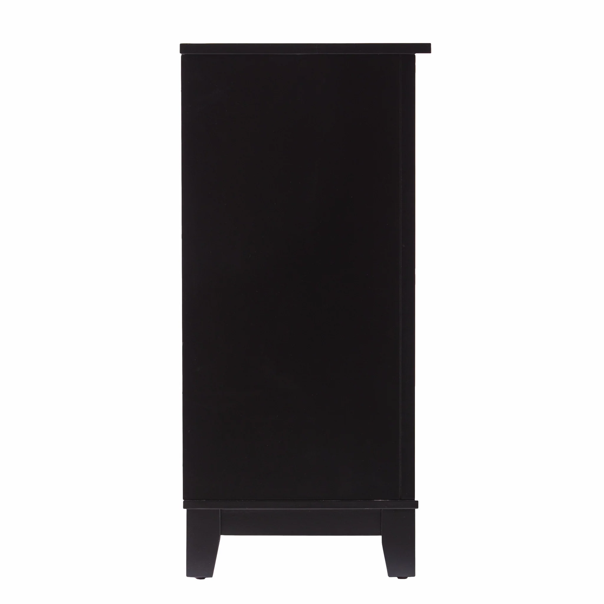 Black And Cane Bamboo Accent Storage Cabinet By Homeroots - Image 5