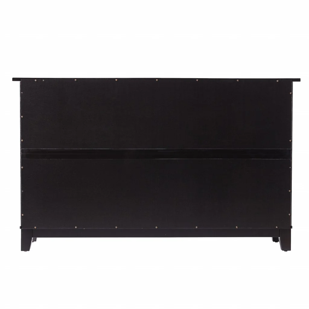 Black And Cane Bamboo Accent Storage Cabinet By Homeroots - Image 6