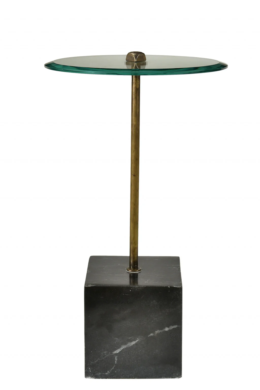 Black And Clear Glass Round End Table By Homeroots - Image 4
