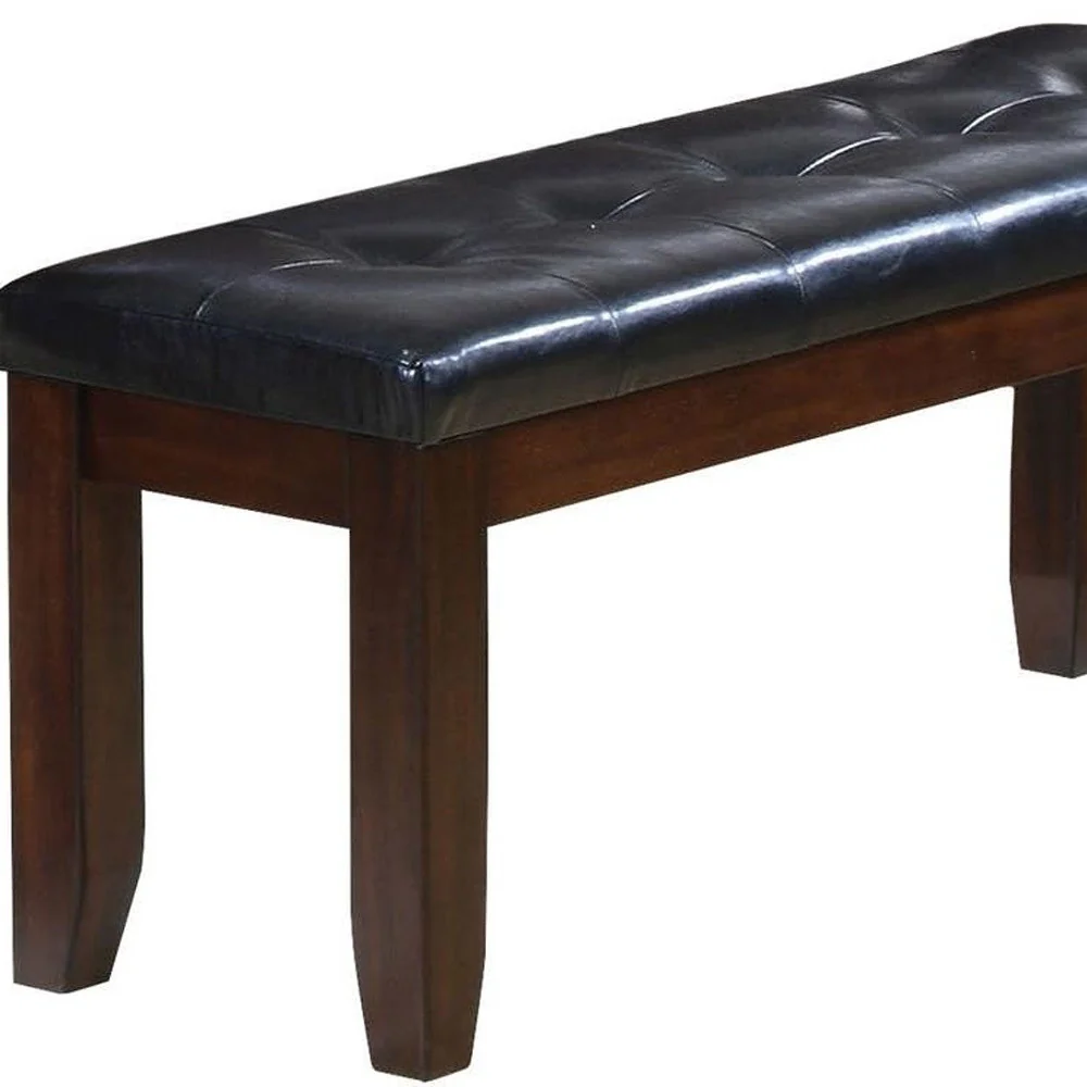 Black And Espresso Elegant Bench By Homeroots - Image 3