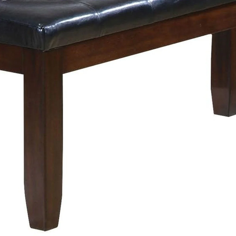 Black And Espresso Elegant Bench By Homeroots - Image 4