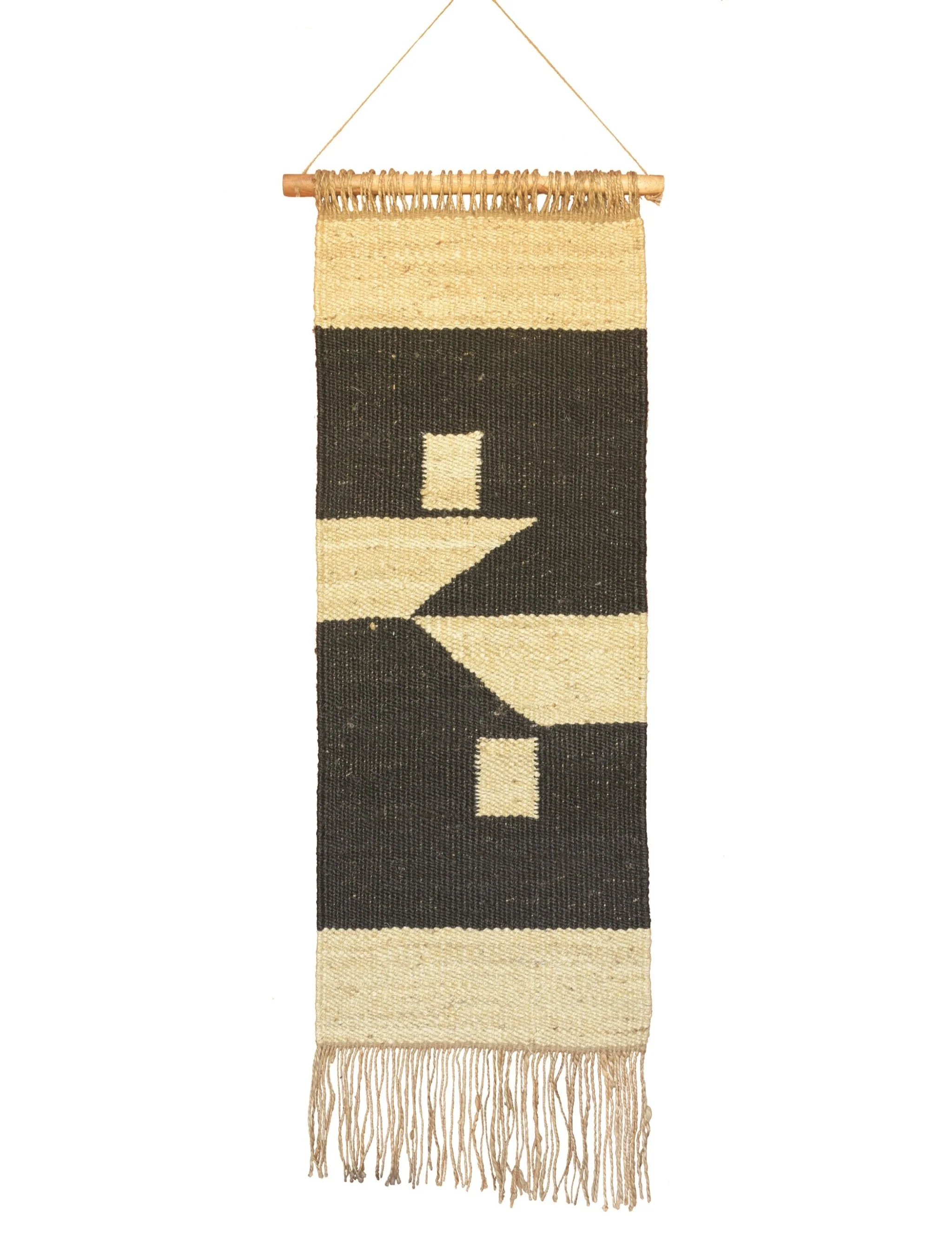 Black and Gold Bohemian Wall Hanging By Homeroots - Image 2