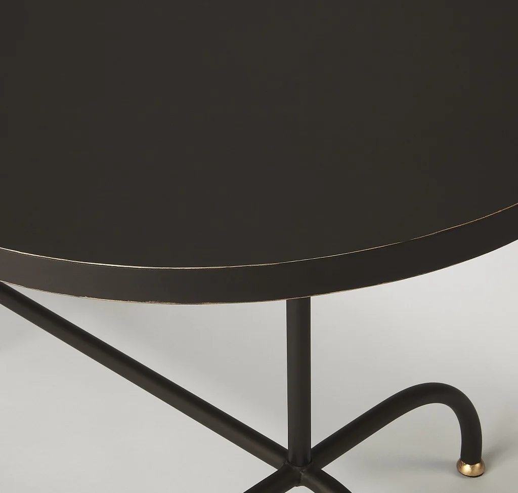 Black and Gold Coffee Table By Homeroots - Image 2