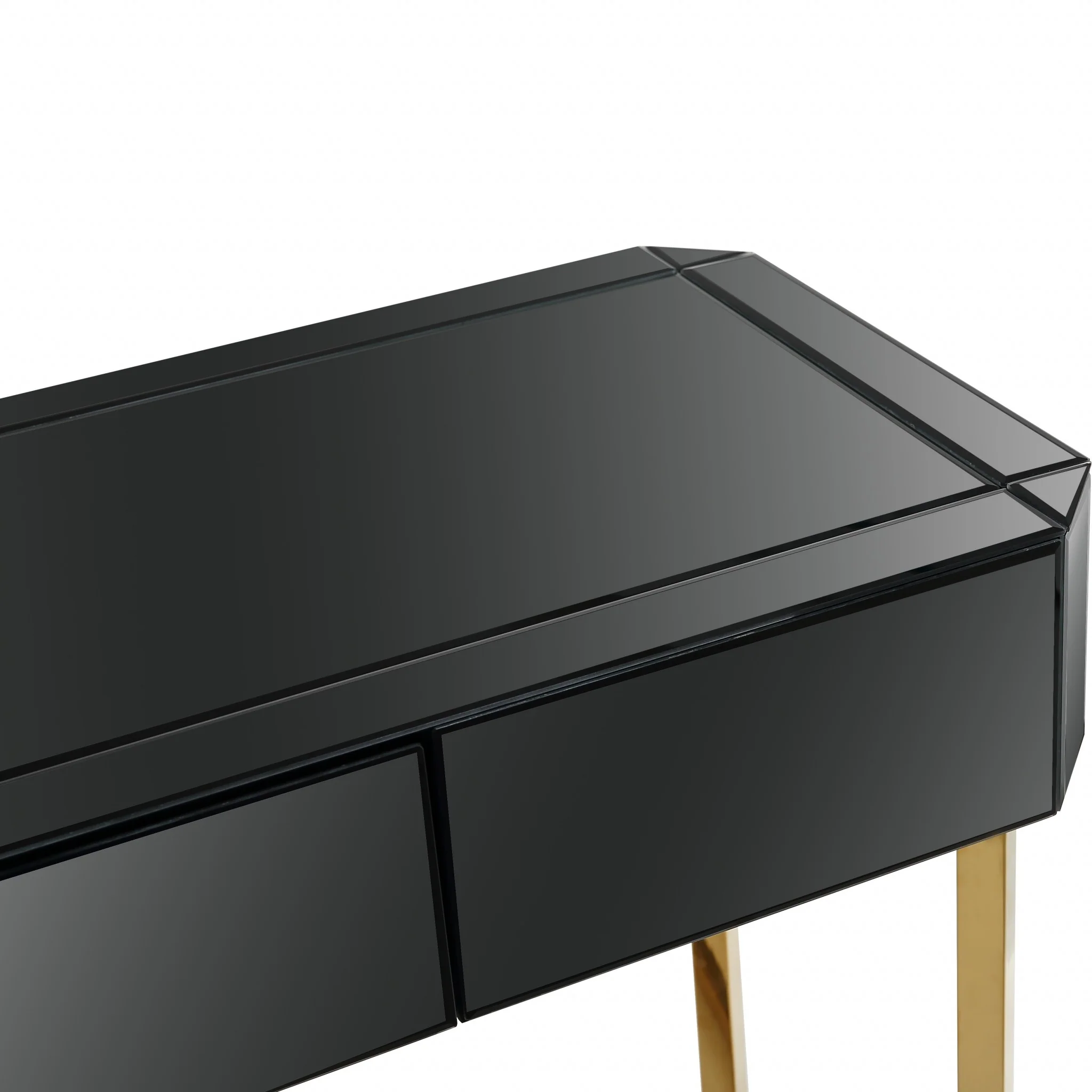 Black and Gold Console Table By Homeroots - Image 6